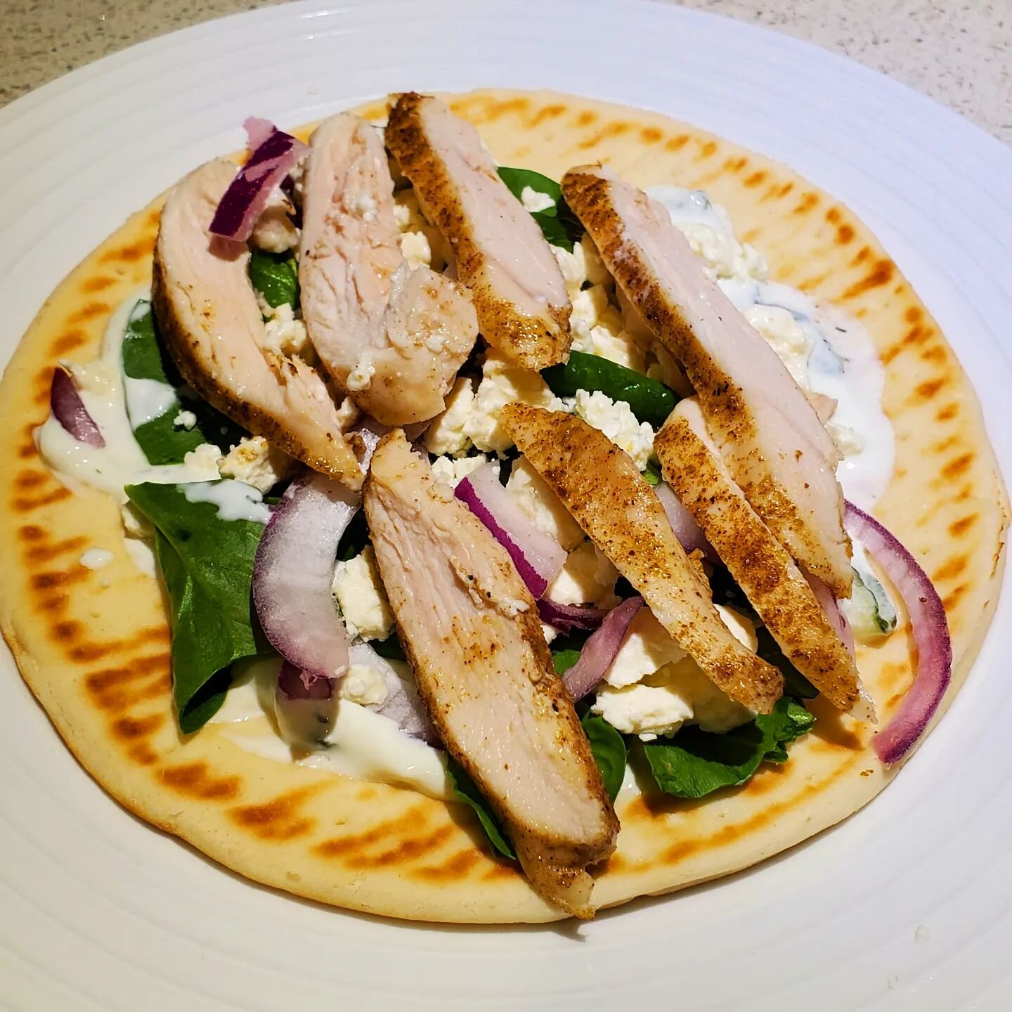 Super easy chicken gyros with our poultry blend!
