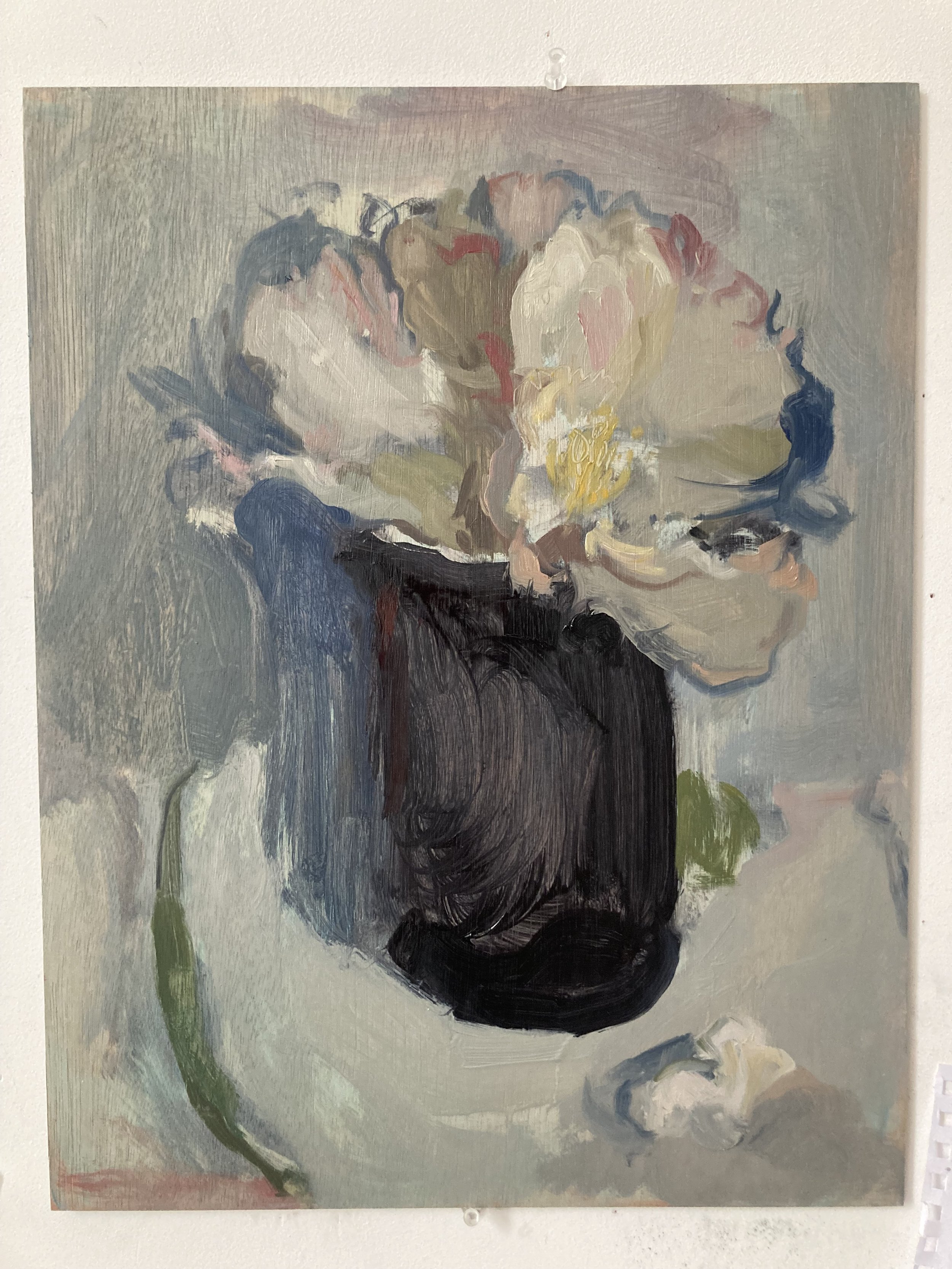 'a flower for Derek'
oil on board
35x45cm