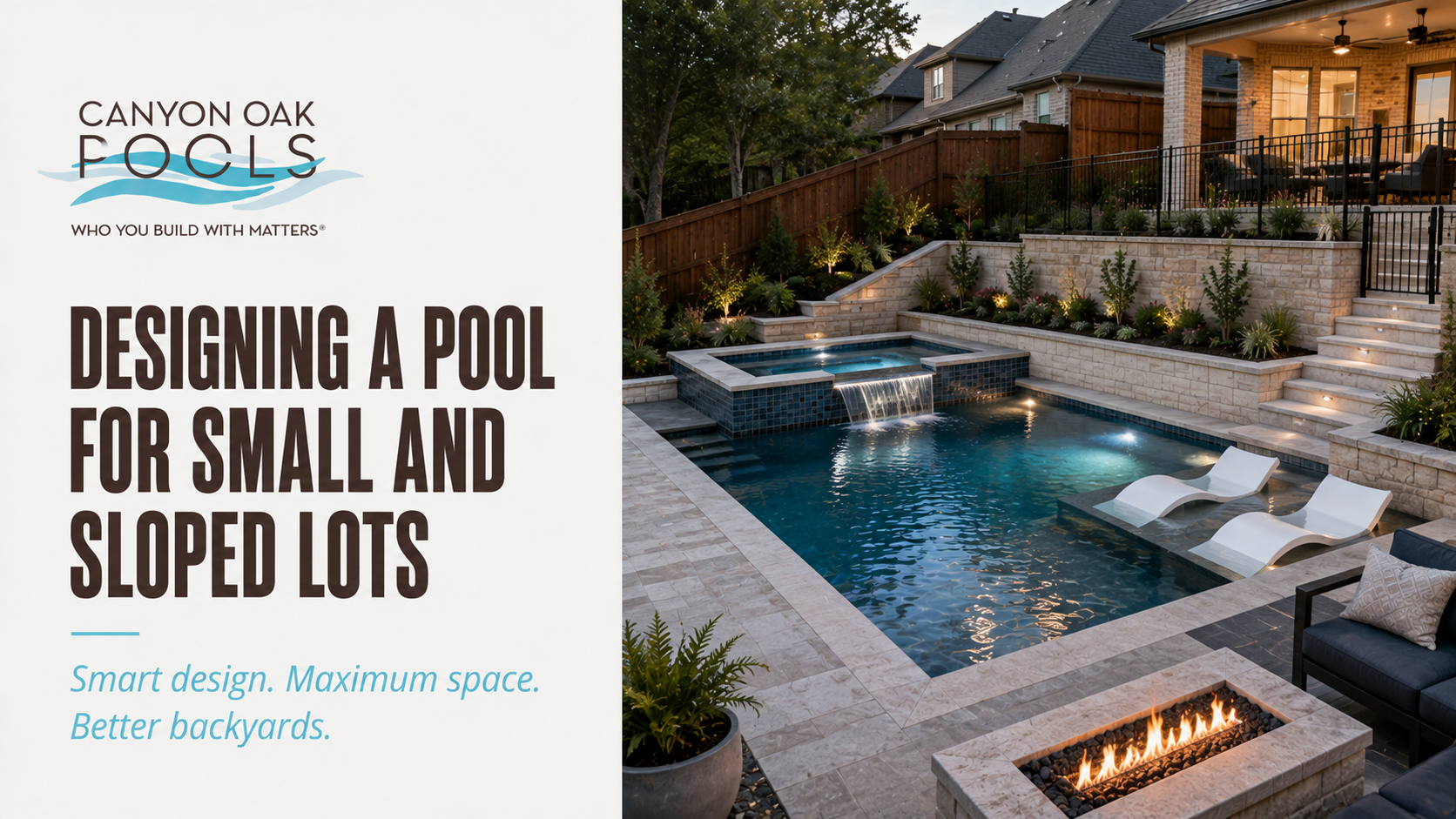 Designing a Pool for Small and Sloped North Texas Lots
