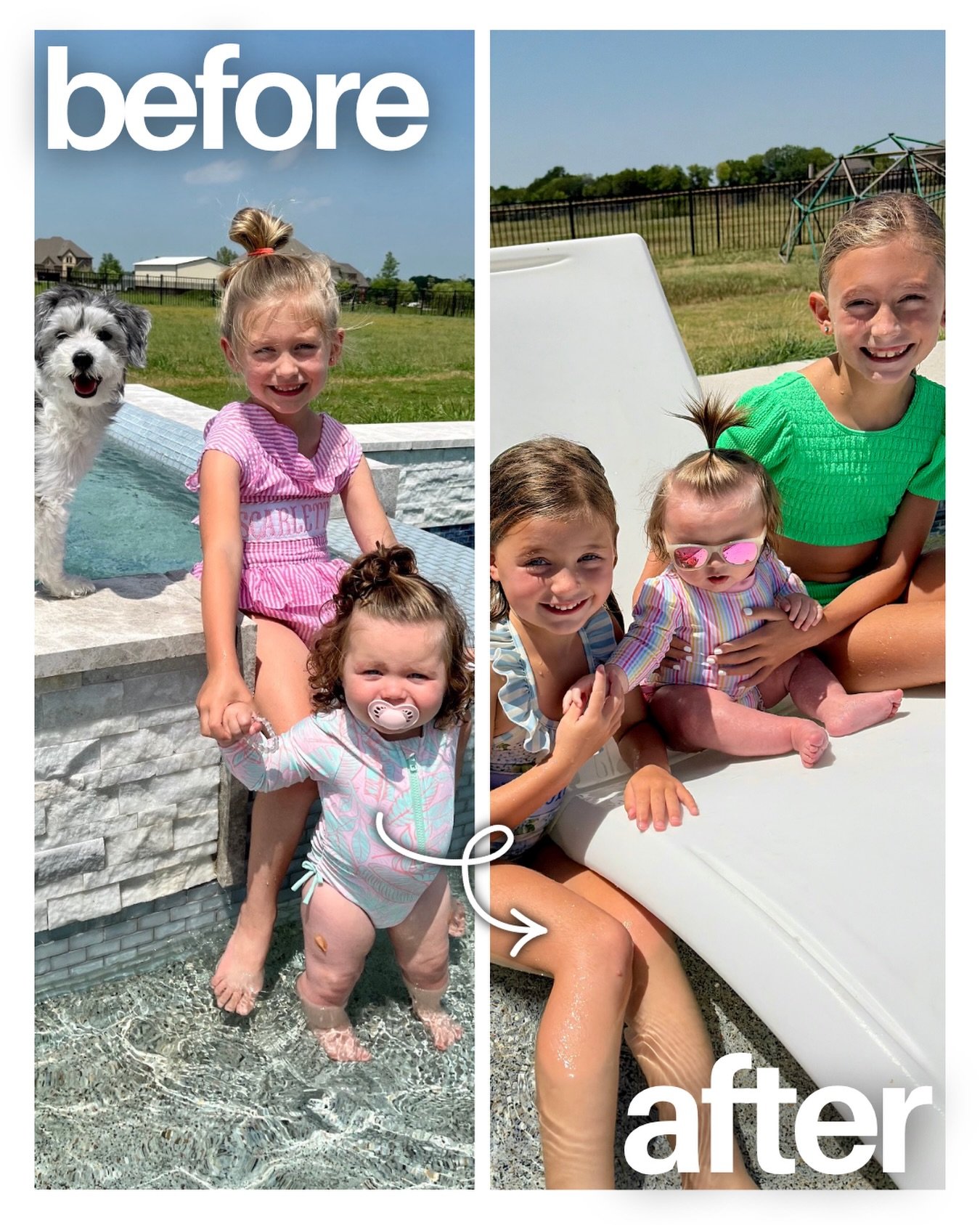 Same Canyon Oak pool, bigger family &hearts;️

Your backyard is more than a chunk of your property. It&rsquo;s where your baby takes their first steps. Where your new puppy learns to fetch. Where you watch the sunset with your favorite person. Where 