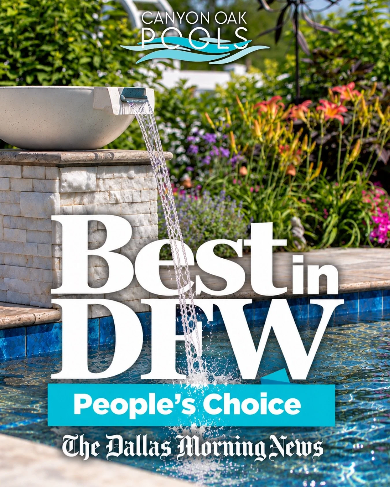 Your votes are in&hellip; 👀

Canyon Oak Pools has officially been awarded the SILVER MEDAL in the @dallasnews Best in DFW awards! 

As a local, family-owned builder, being recognized for this prestigious award feels absolutely incredible. As you all