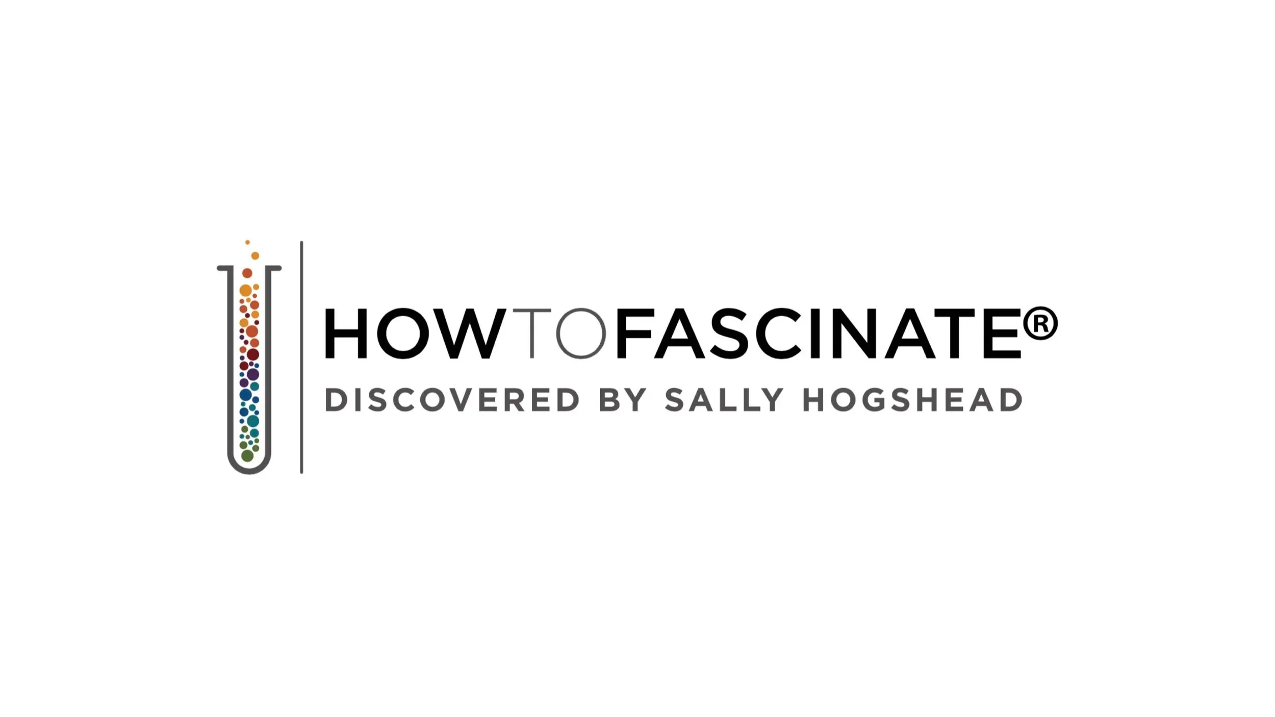 Book cover titled "How to Fascinate" discovered by Sally Hogshead, featuring a microscope illustration with colored dots.