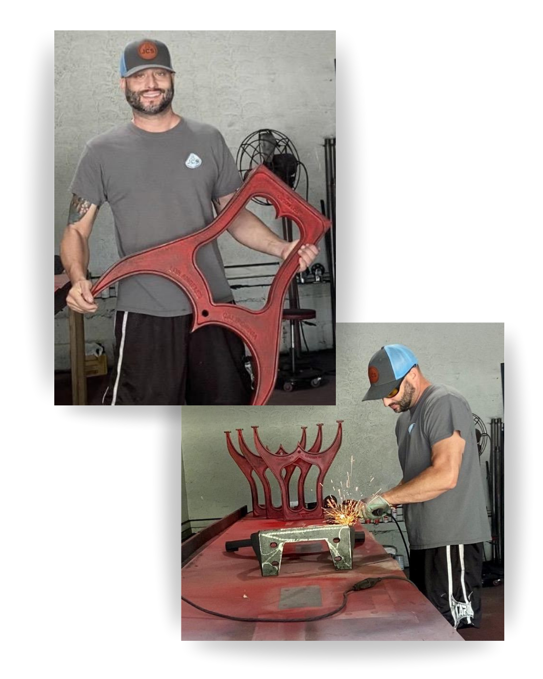 Jerzy Szymkowaik making JCS Casting Co cast iron table bases