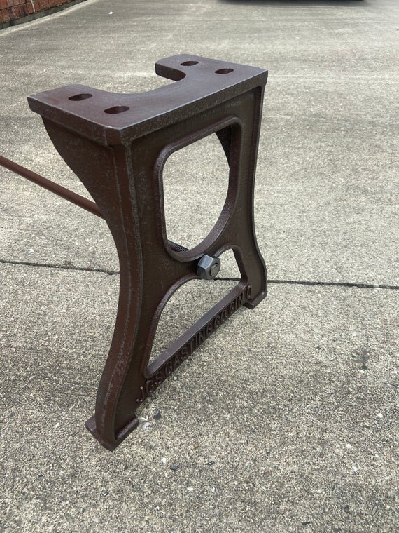 16.5" Cast Iron Bench Bench/Coffee Table Base in Rustic Brown other side image