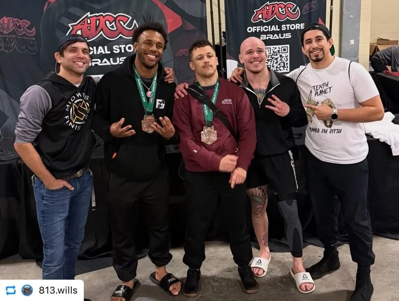 ADCC Charlotte! ✅
We brought a small group out to Charlotte, took home some hardware, and got a ton of mat time in.

@timbo_10p goes 5-1 🥉
@cowart10p goes 4-1 🥉
@813.wills goes 4-1 🥉

Great work to our teammates who got out there, win or lose ever