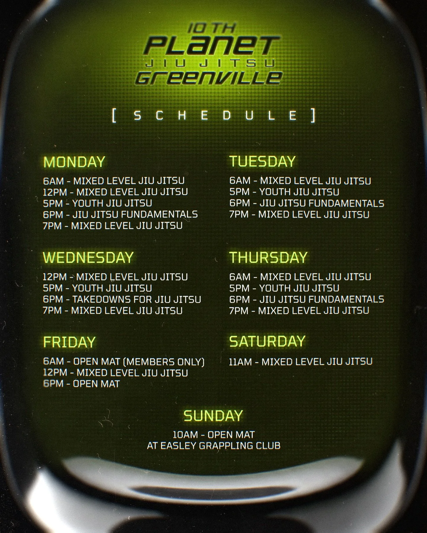 🚨Updated Schedule!🚨 

Starting this week we have a couple of changes:

6AM training is now 4 days a week

12PM class has been added Fridays

See you at the gym! 🙌🏾👊🏾 #10PGVL