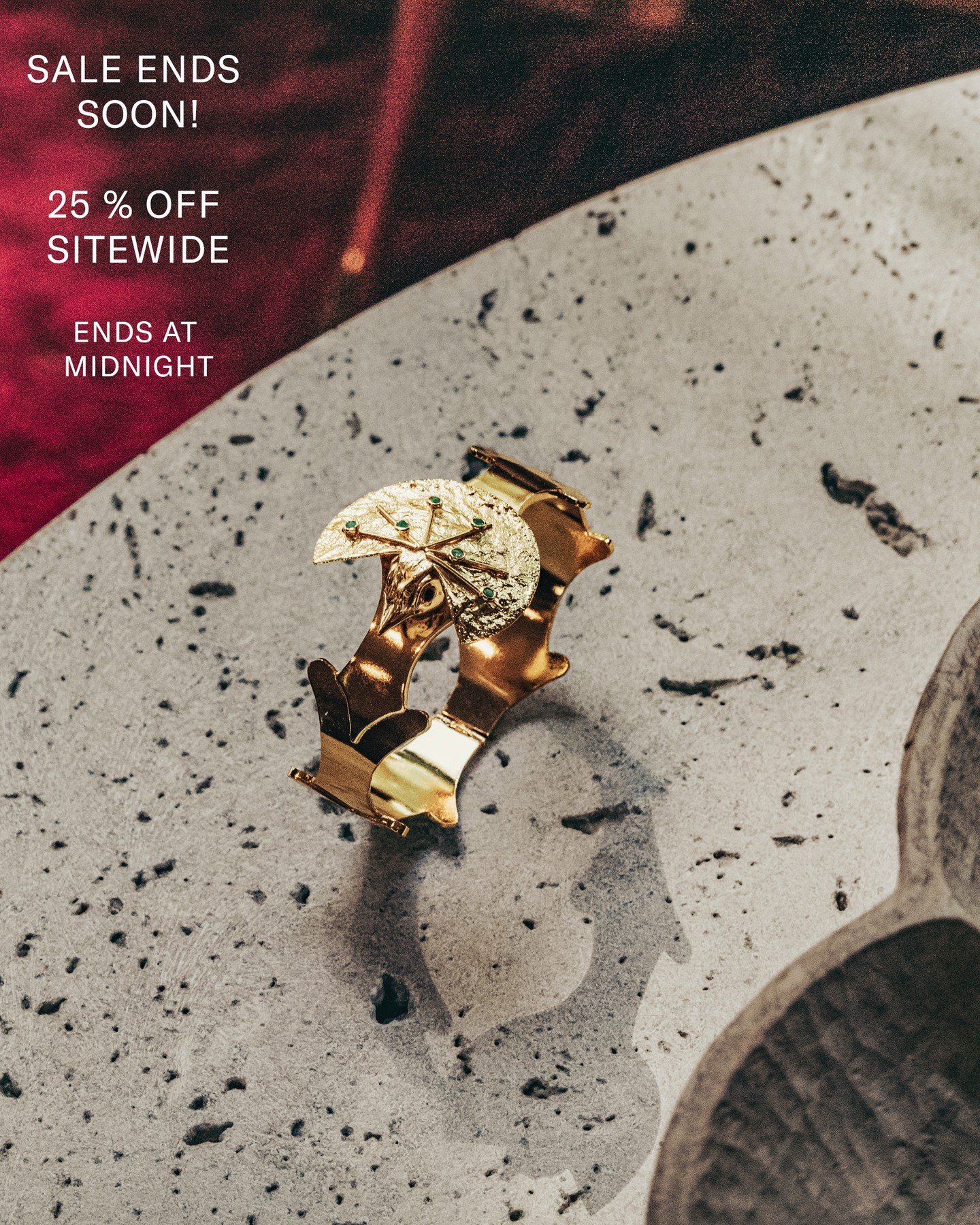 Elevate your style with handcrafted designs at 25% off&mdash;just until midnight. Don&rsquo;t wait, make it yours. ✨&quot;

.
.
.
.
.

#StatementJewelry #TimelessStyle #BoldDesigns #HandcraftedLuxury #JewelryLovers #ArtisanalJewelry #ShopTheLook #Sal