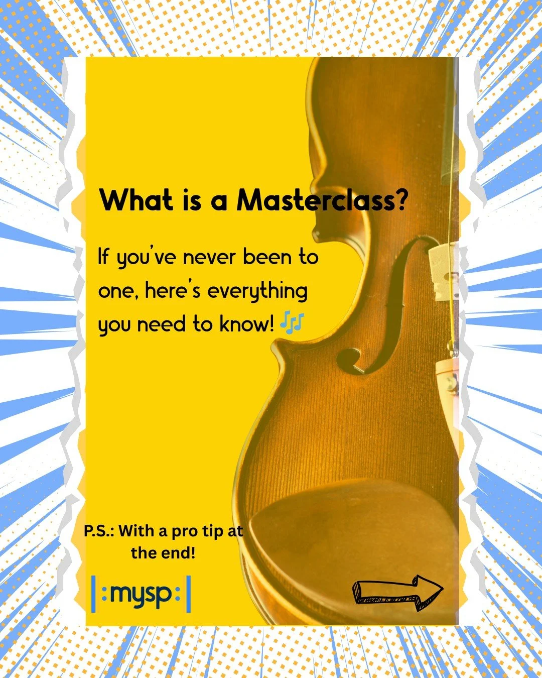 🎶 Ever wondered what a masterclass is? 🤔

Think of it as a music lesson &mdash; but with an audience! 👀 In a masterclass, a professional musician works one-on-one with a student (or small group), sharing tips on technique, musical expression, and 