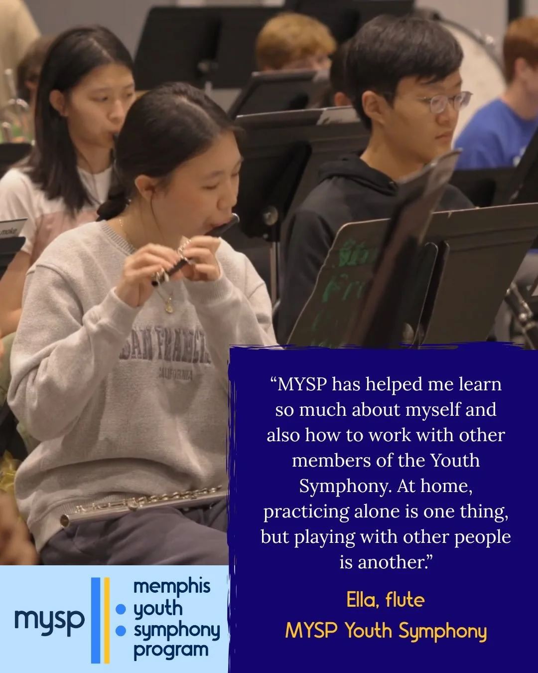 And of course we are so grateful for our incredible MYSP students! MYSP students come together each week from over 80 different schools across the Mid-South. We love seeing them grow as musicians and individuals year after year at the MYSP. 🥰🎶

The
