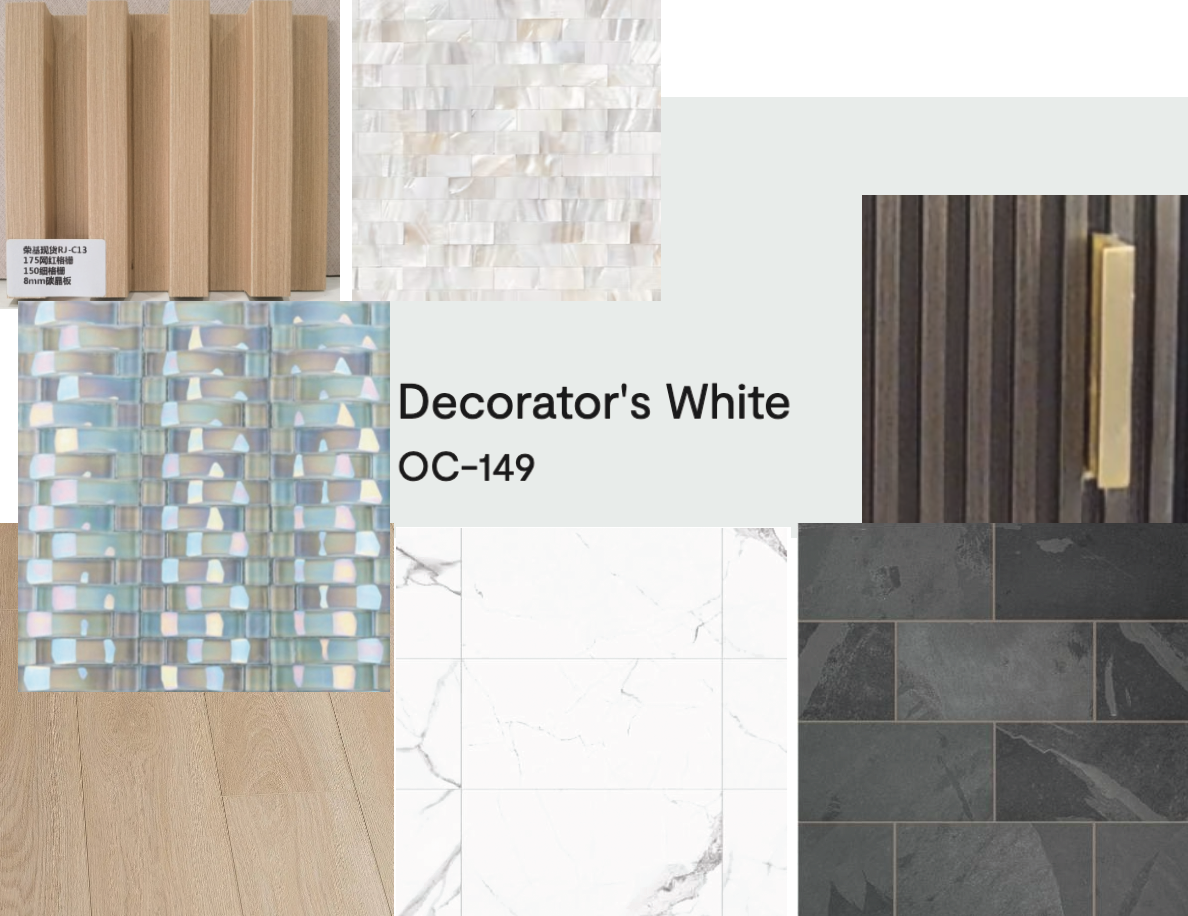 2. Mood board of existing and new materials