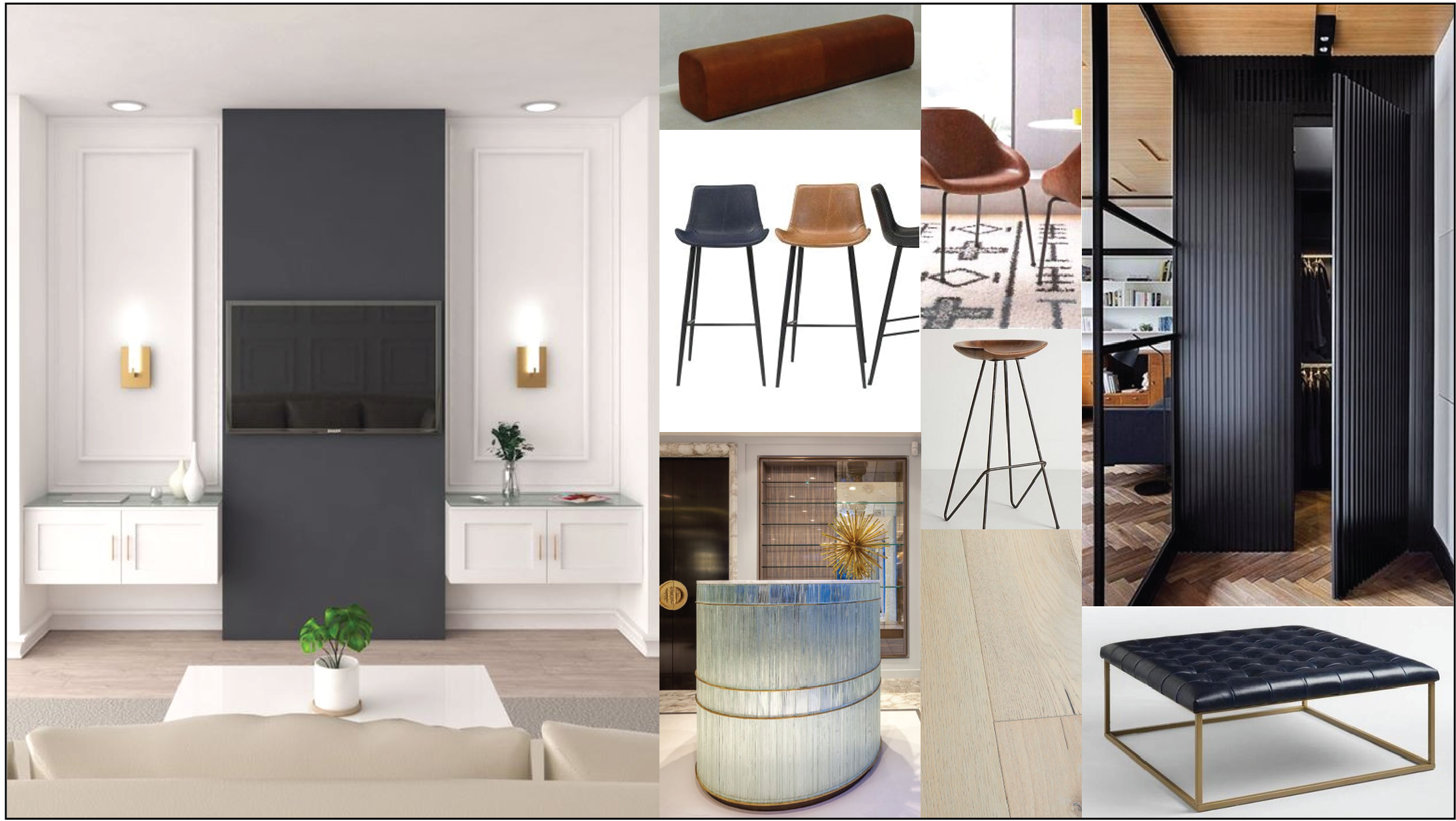 1. Inspiration collage for Kalco's Las Vegas showroom renovation