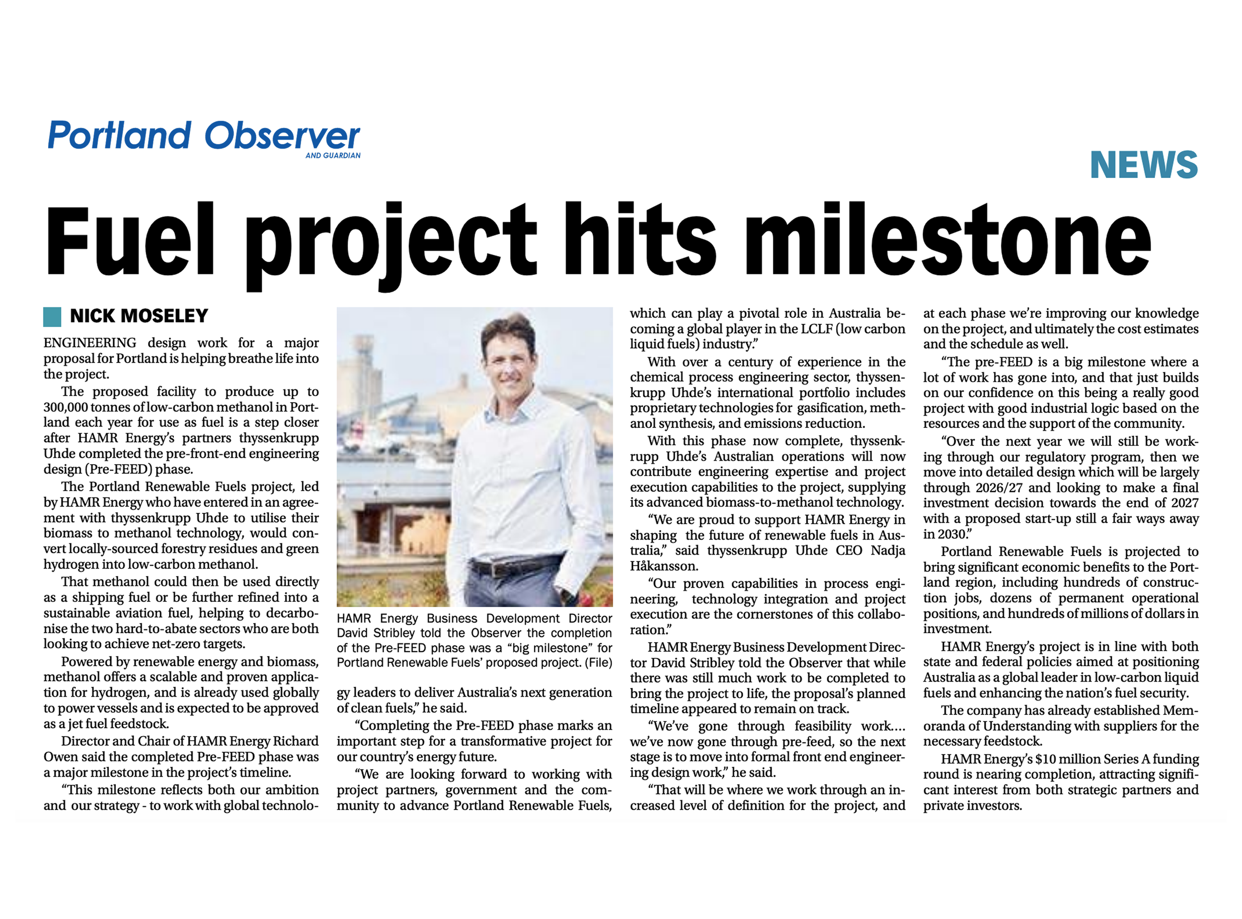 Portland Fuel Project hits milestone ✅