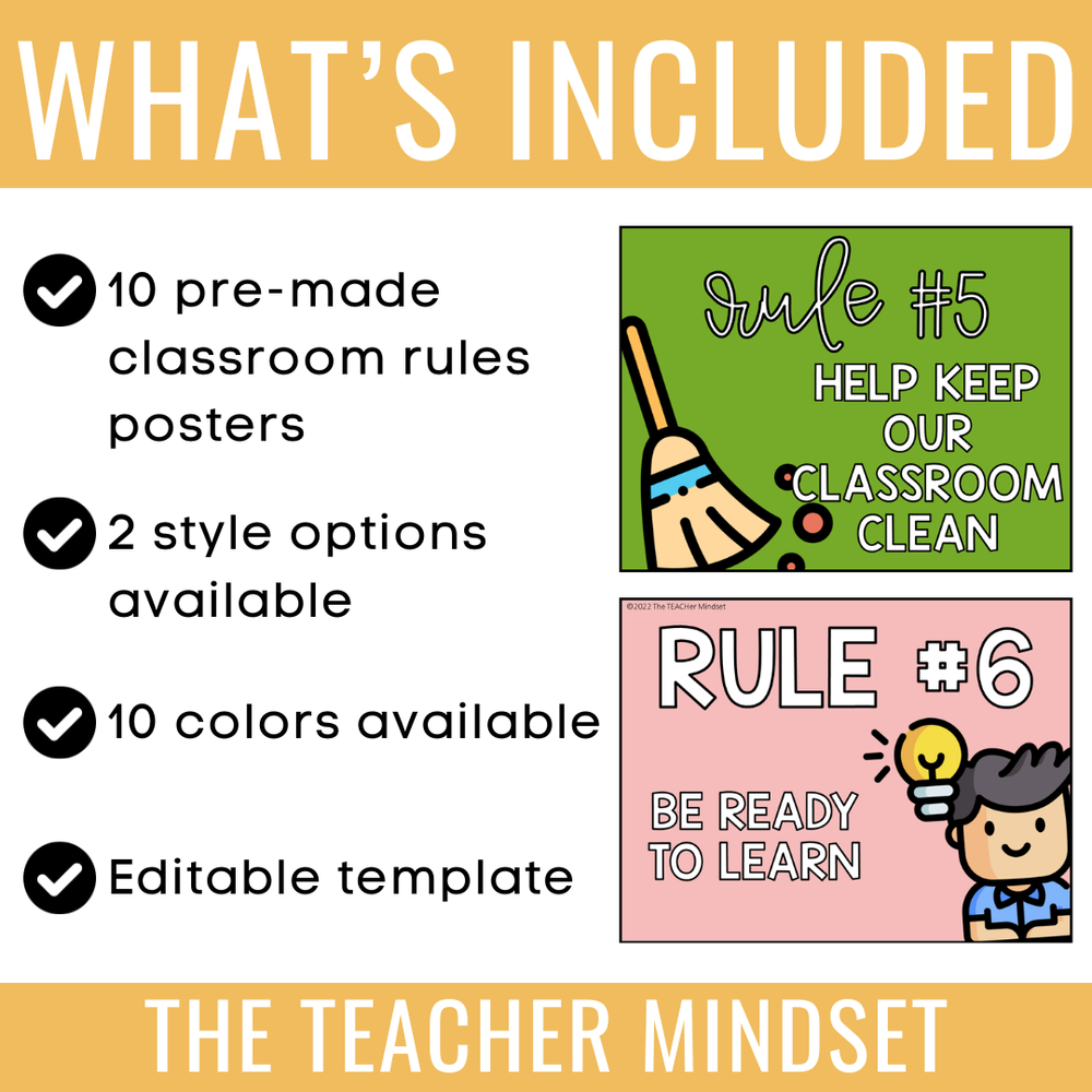 Classroom Rules Poster Template Free Editable Classroom Rules Poster