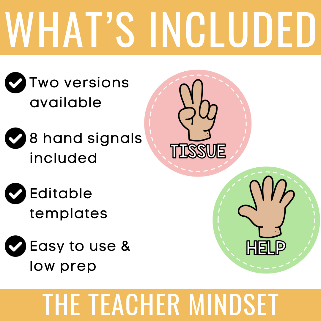 Sign Language Problem Poster Printable Sign Language Posters | Editable | Low Prep | The TEACHer Mindset