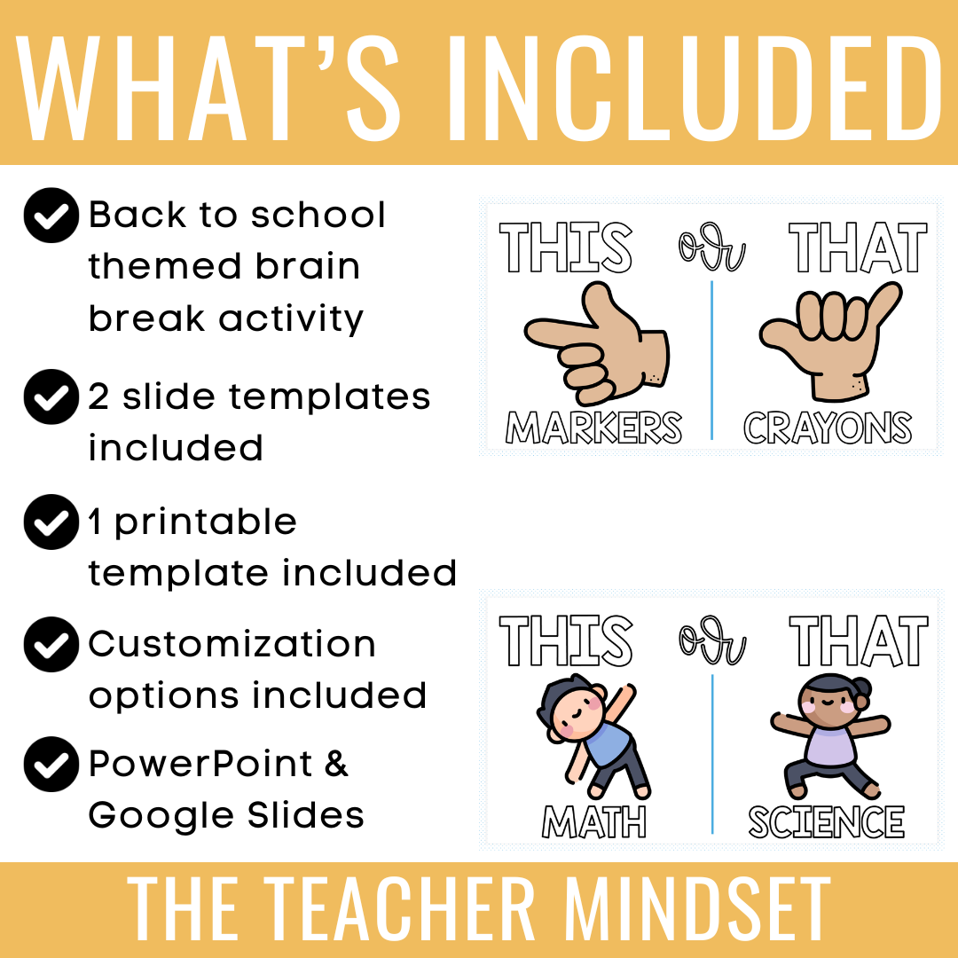 This or That? Back to School PowerPoint & Slides The TEACHer Mindset