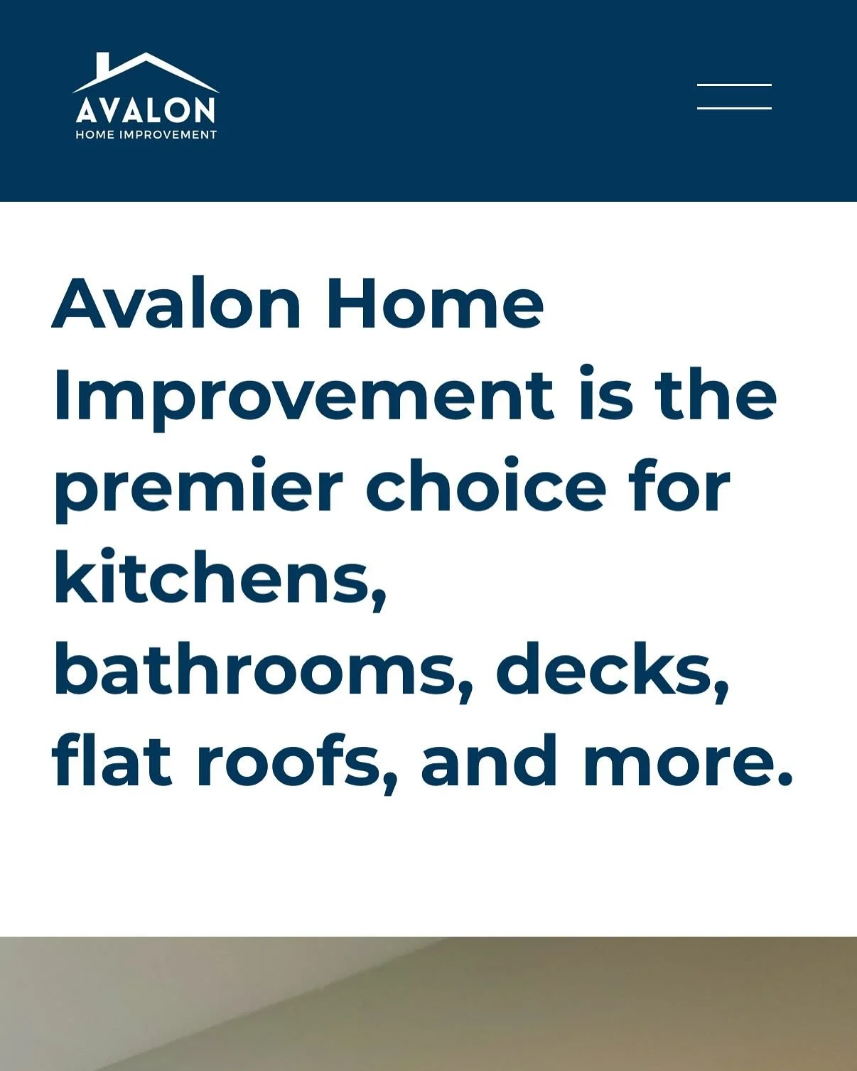 Recently launched a new website! So excited for the team at @avalon_home_improvement - they are an incredible and skilled company, and I&rsquo;m honored to bring their expertise to life in their new site!