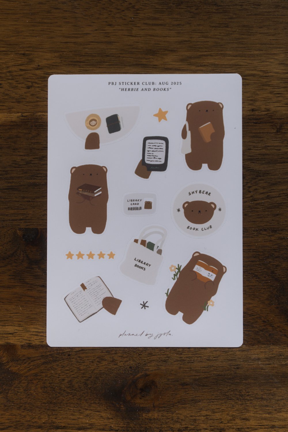 Herbie and Books - Sticker Sheet
