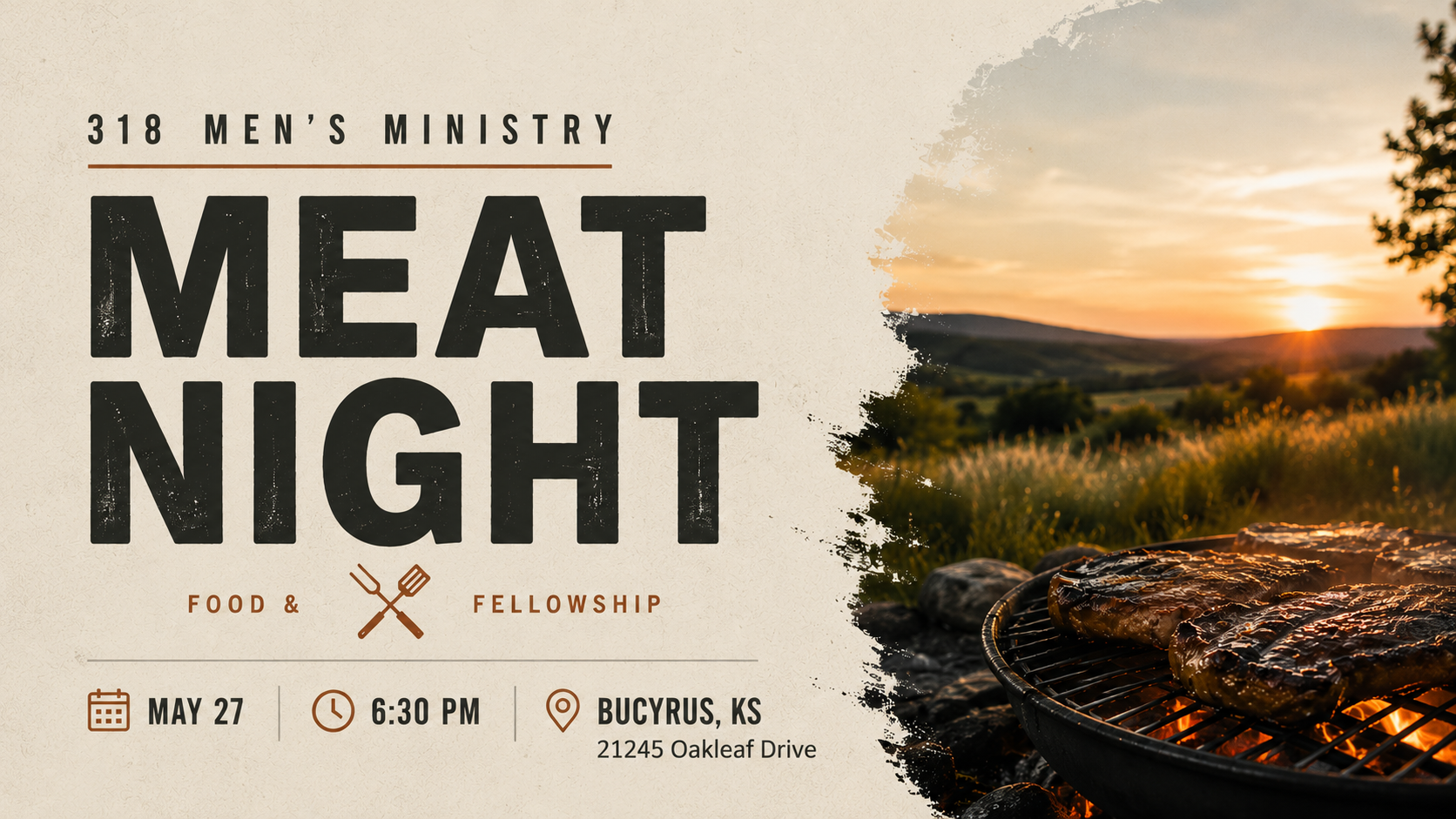 318 Men' Ministry Meat Night