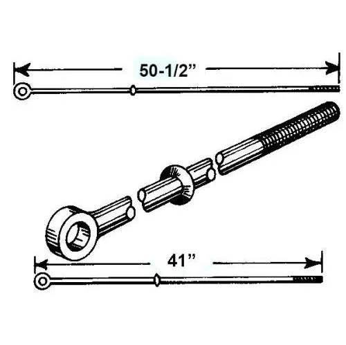 Model A Brake Rod Set (6 Piece) A-2499-B2864