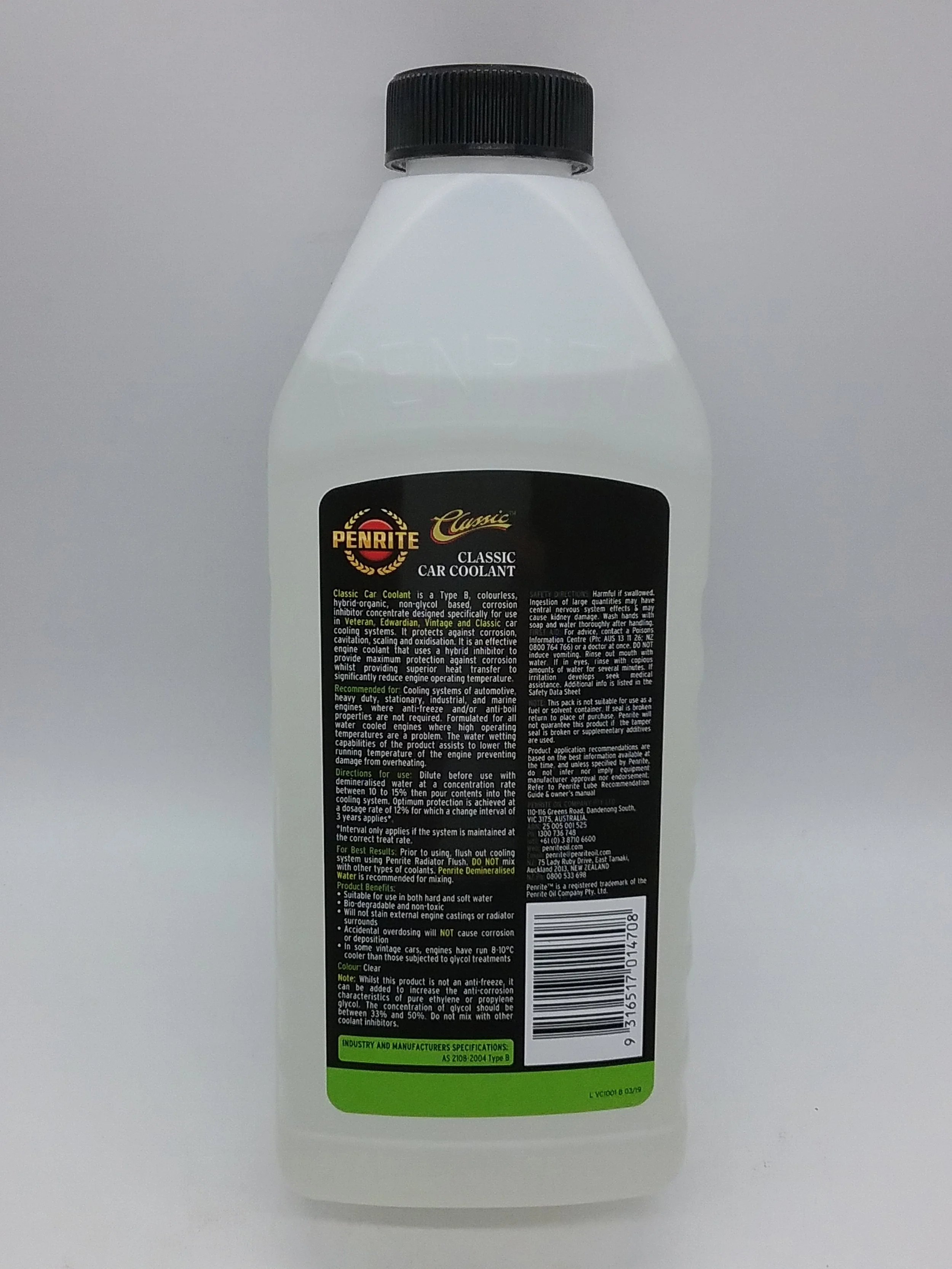 Penrite Coolant Inhibitor Concentrate — Yesteryear Garage & Parts
