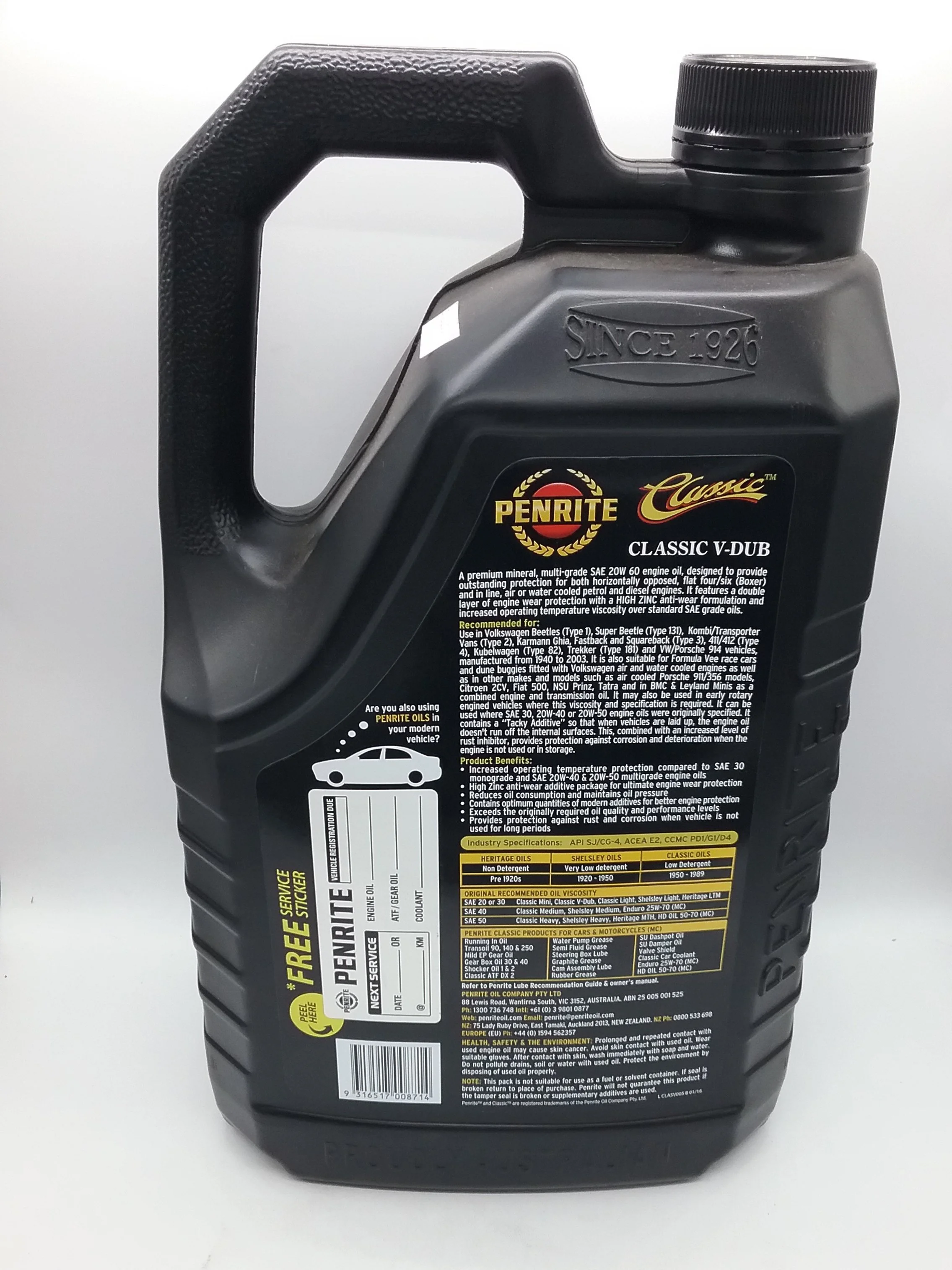 Penrite HPR 40 25W70 Engine Oil 5L — Yesteryear Garage & Parts