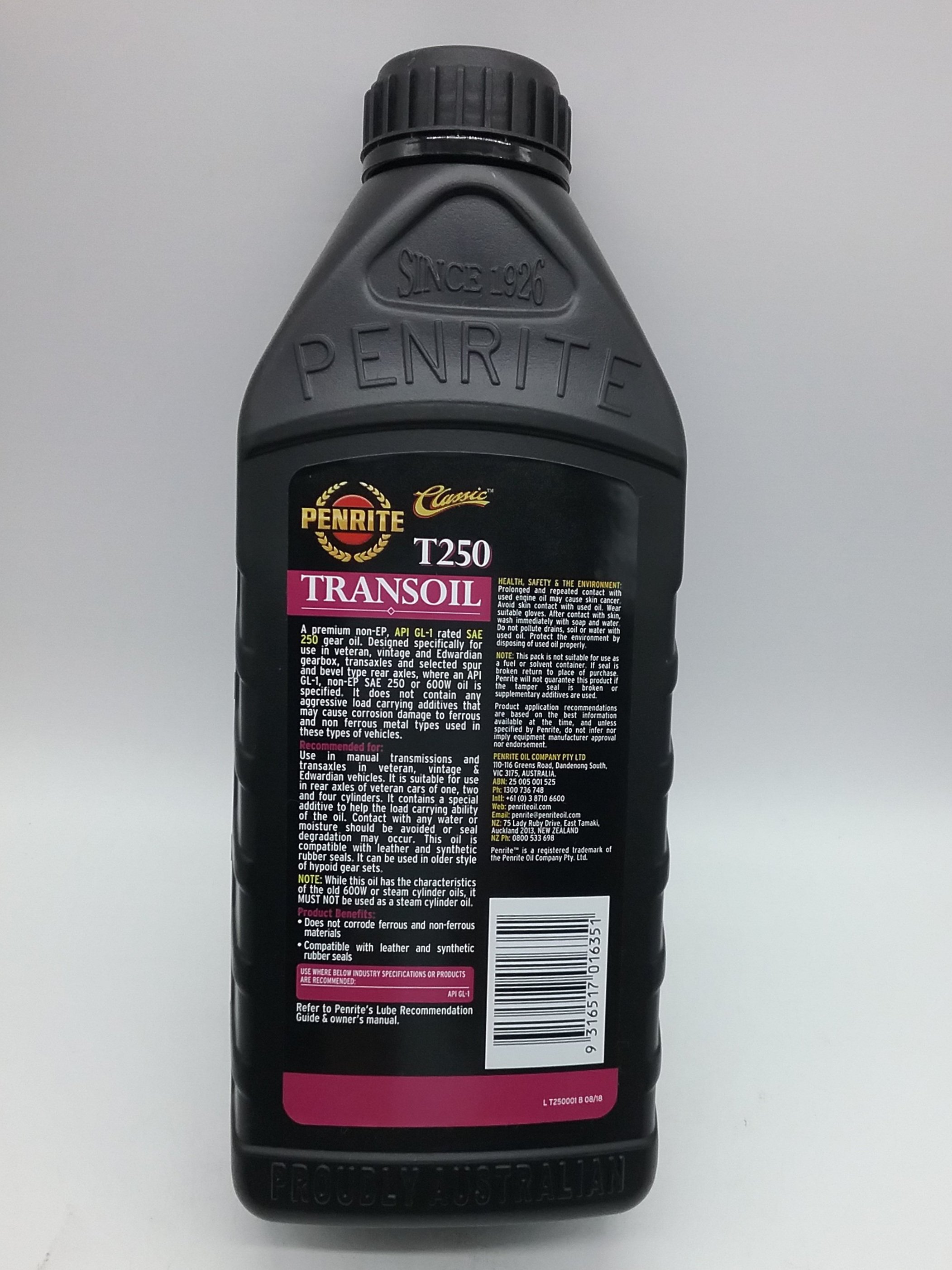 Penrite Mild EP Gear Oil SAE 110 1L — Yesteryear Garage & Parts