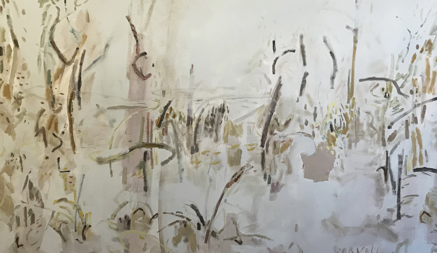   Mooro Katta,  2019  Oil on canvas pastel and pencil 118 x 195.5 cm unframed (exhibited  Rochfort Gallery Sydney status collected) 