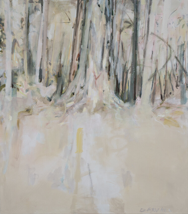   Listening to Trees , 2017  137 x 122 cm, Oil on canvas  Exhibited at Studio Gallery and sold 