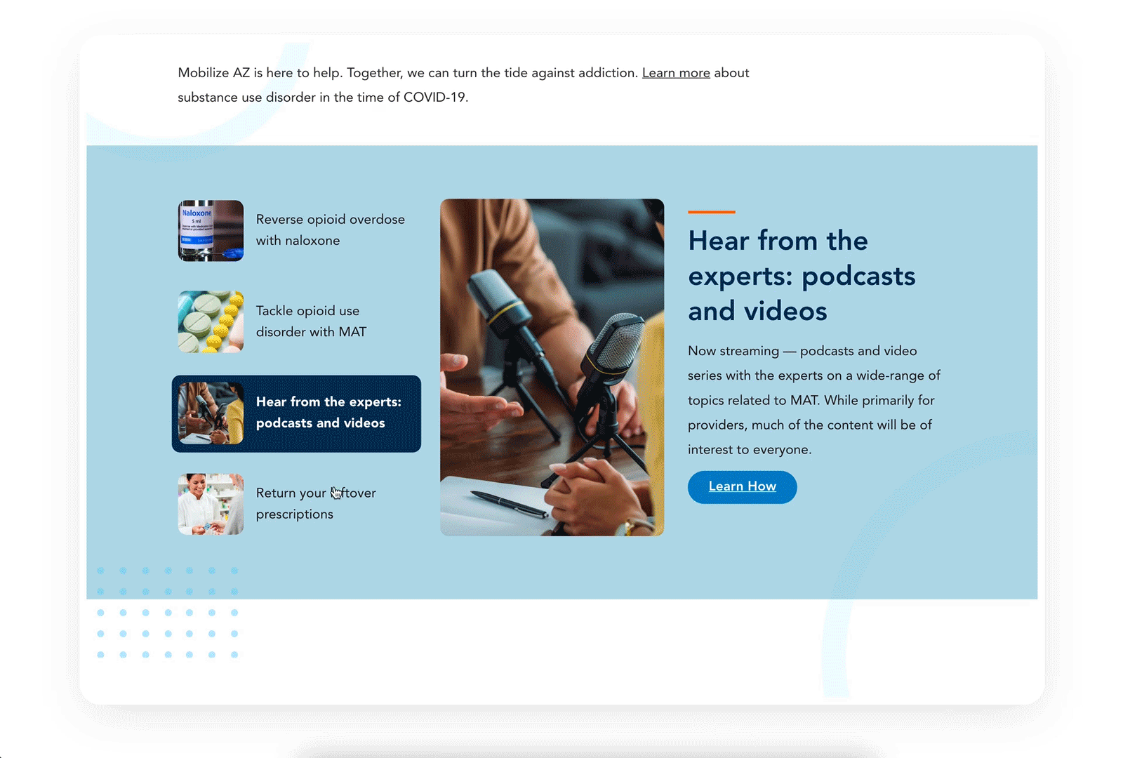 Homepage – Content Slider