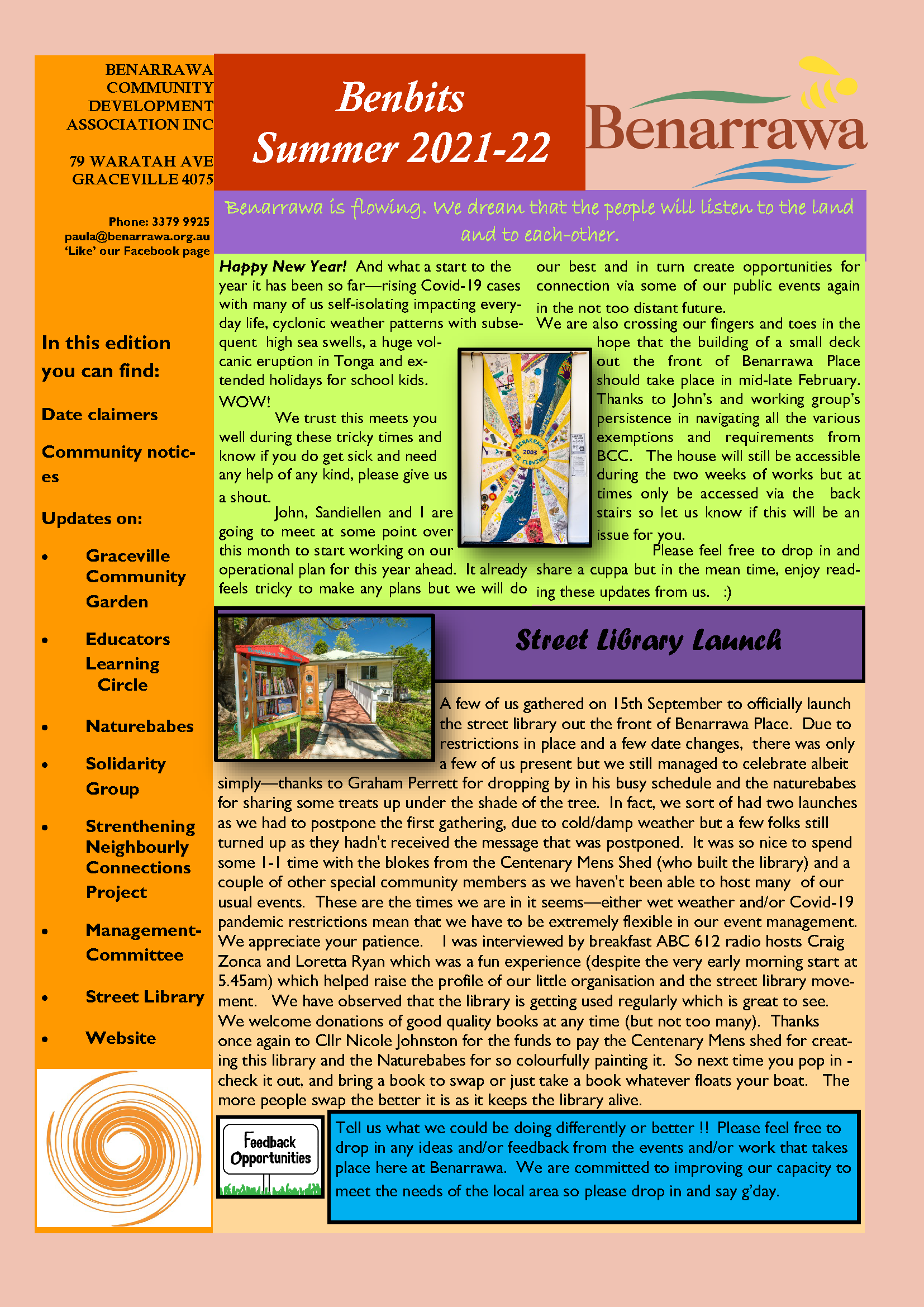 BenBits Newsletter Summer 2021–22