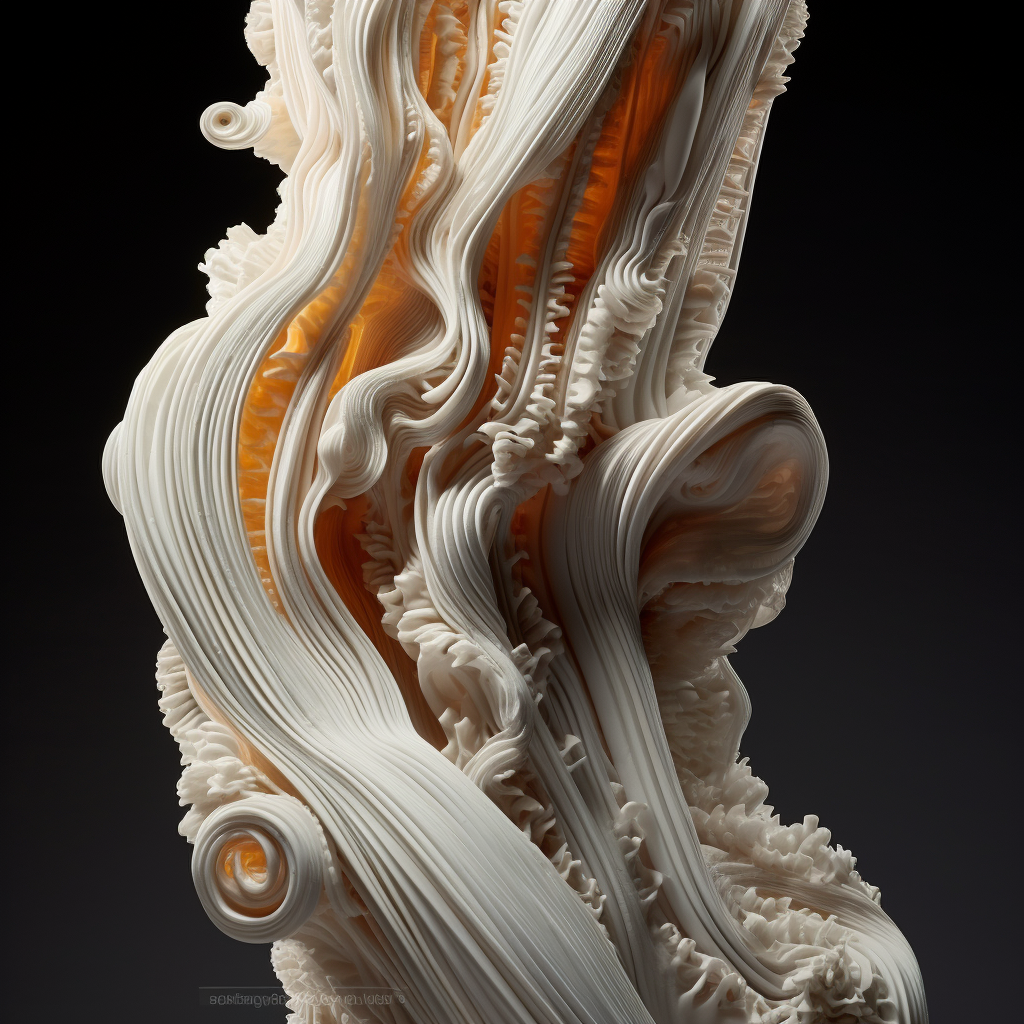 Intricate abstract sculpture with hyper-ornamentation