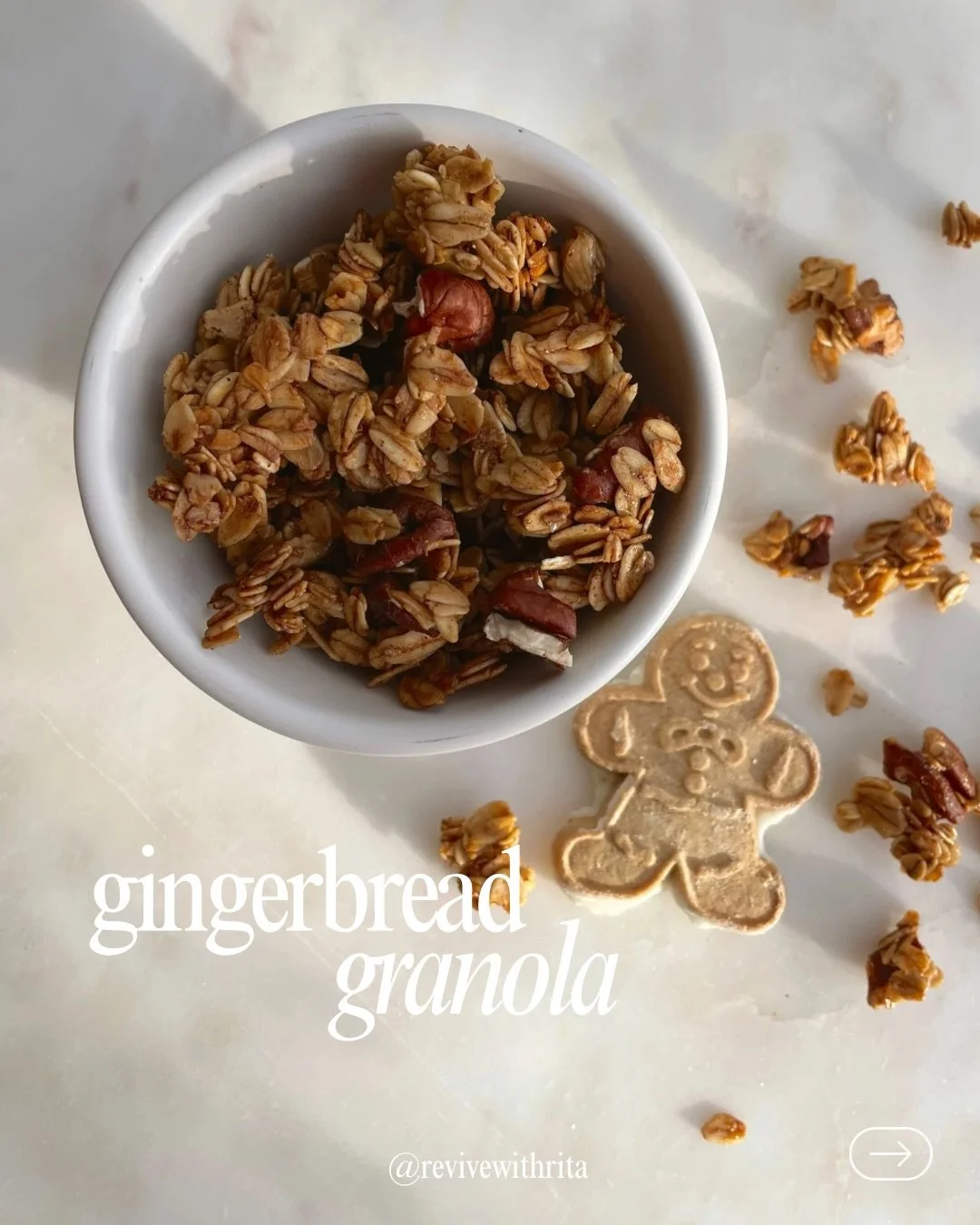This granola captures all of the holiday spices and its soooo yummy! Got 30 minutes to spare?

Swipe for the recipe and save for later!

PS Next time you are at the grocery store, check out the ingredient label for a few granola options. You will be 