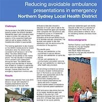 Reducing avoidable ambulance presentations in emergency