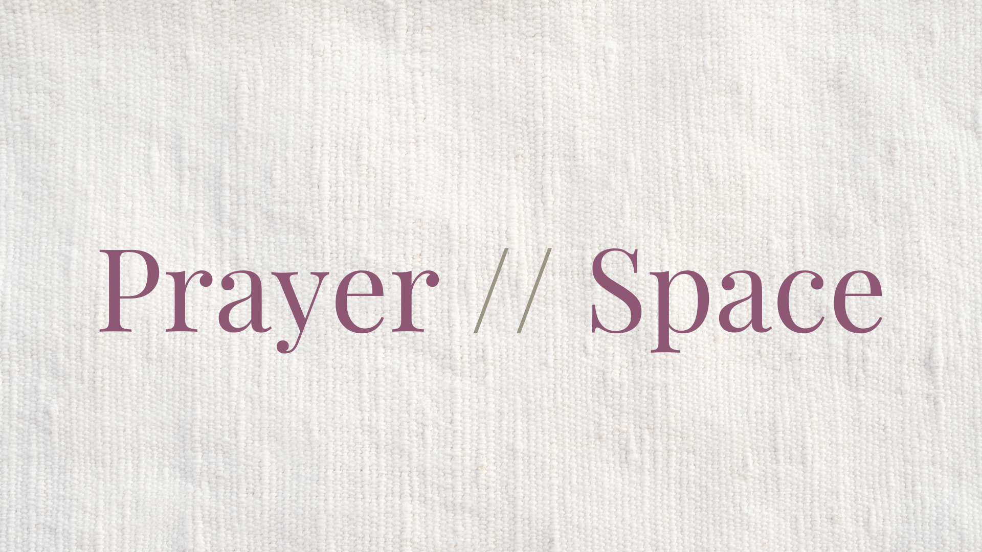 Holy Saturday Soaking Prayer Open House