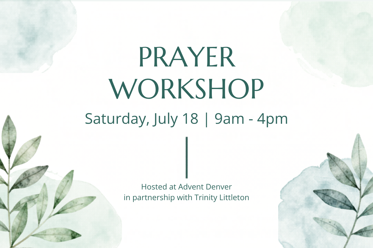 Prayer Workshop
