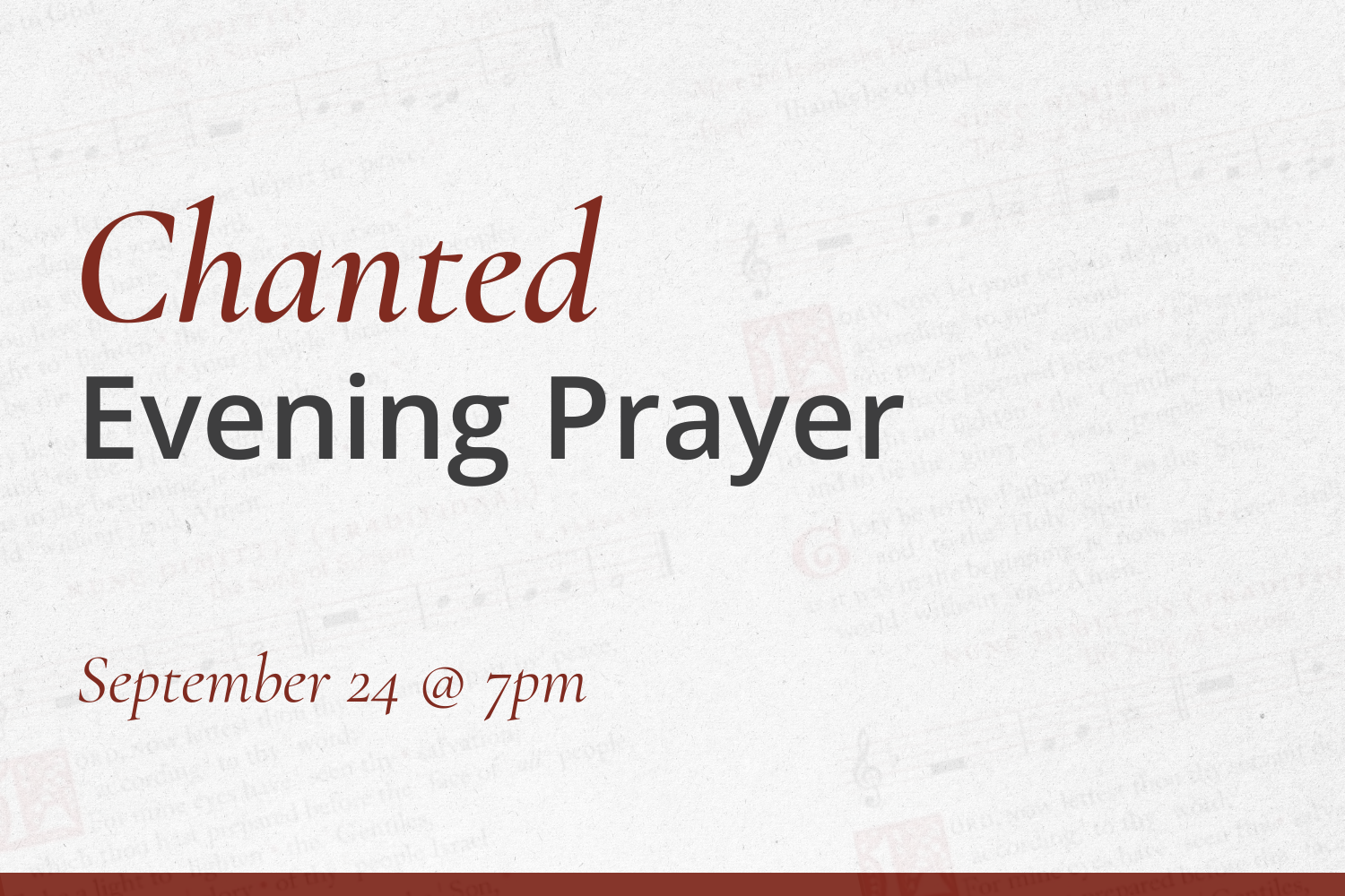 Chanted Evening Prayer