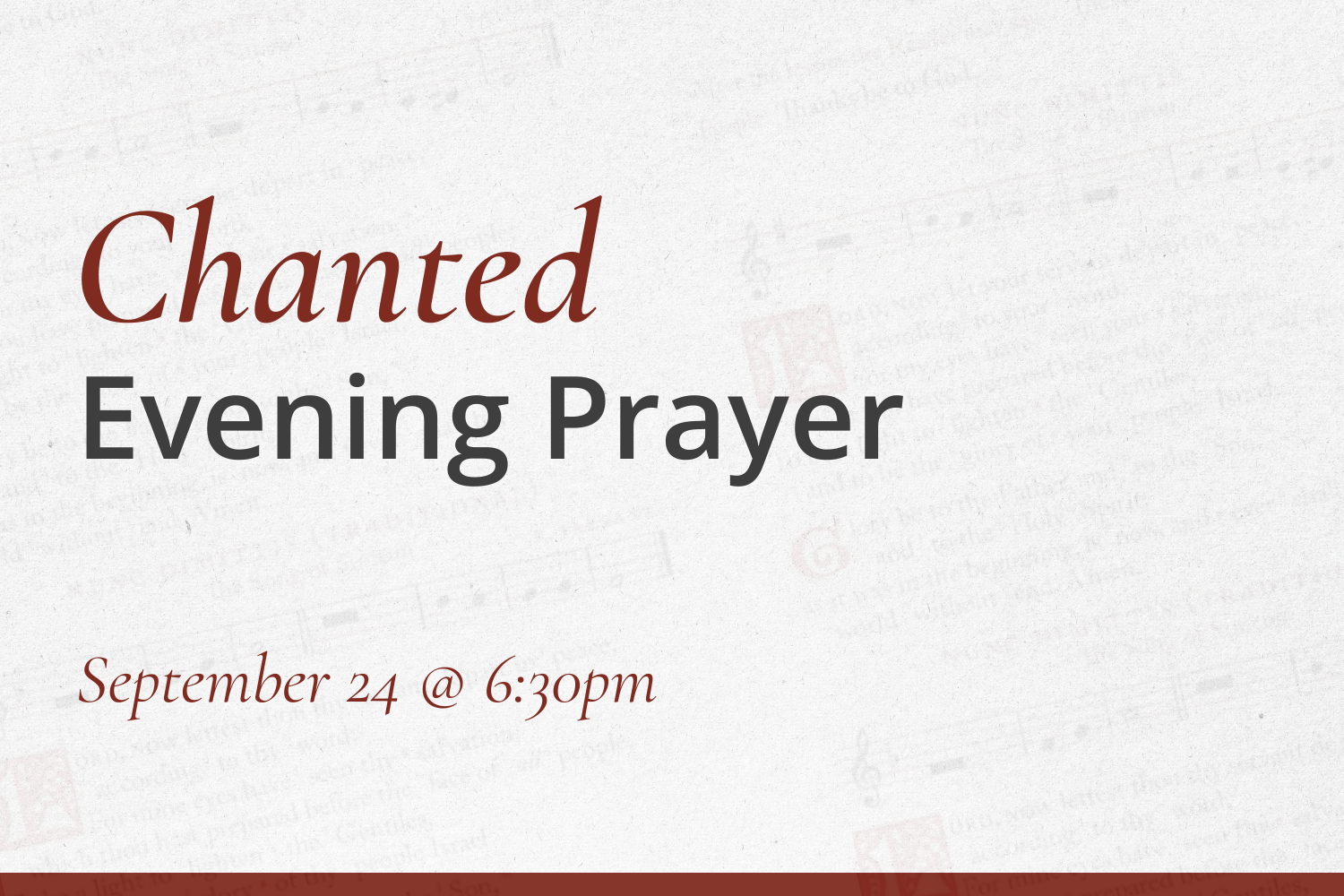 Chanted Evening Prayer