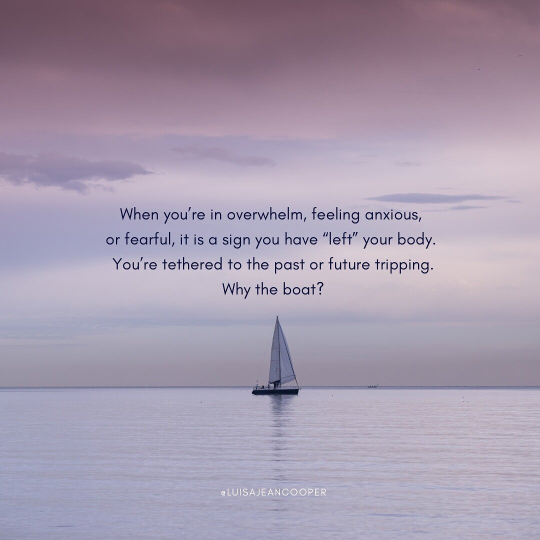 Leaving your mind alone to resolve your overwhelm is like asking a sail boat to give up on the sails, forget the helm and rely solely on its engine - without a map! 

Your body (helm) expresses with sensations, your heart (sails) expresses with feeli