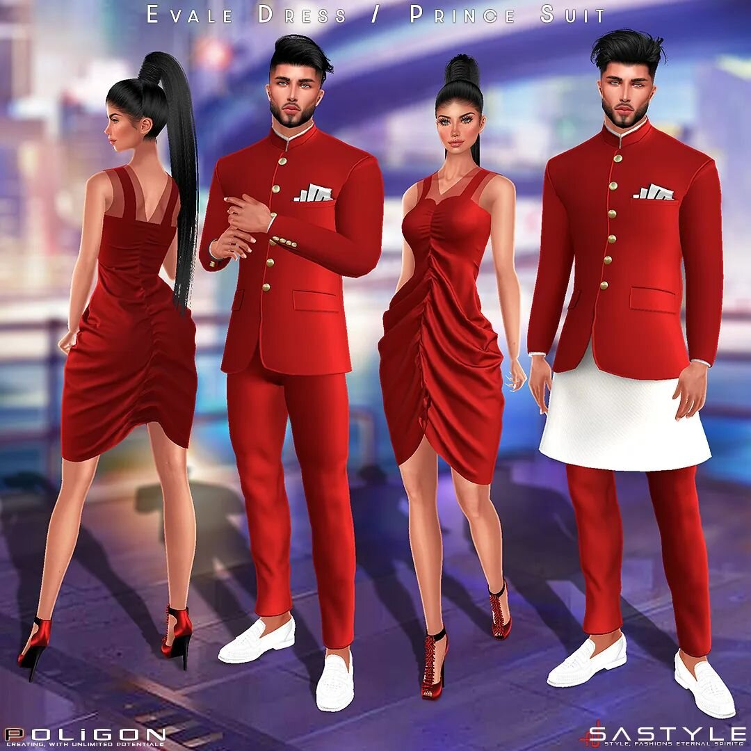 New couples outfit available to buy and derive now! As always textures are provided, hope you find it useful.

SHOP Poligon meshes
&quot;Prince Suit &amp; Evale Dress&quot;

Direct shop link in my bio
www.sastyleshop.com
Fb sastyle

Couples @sastyle.