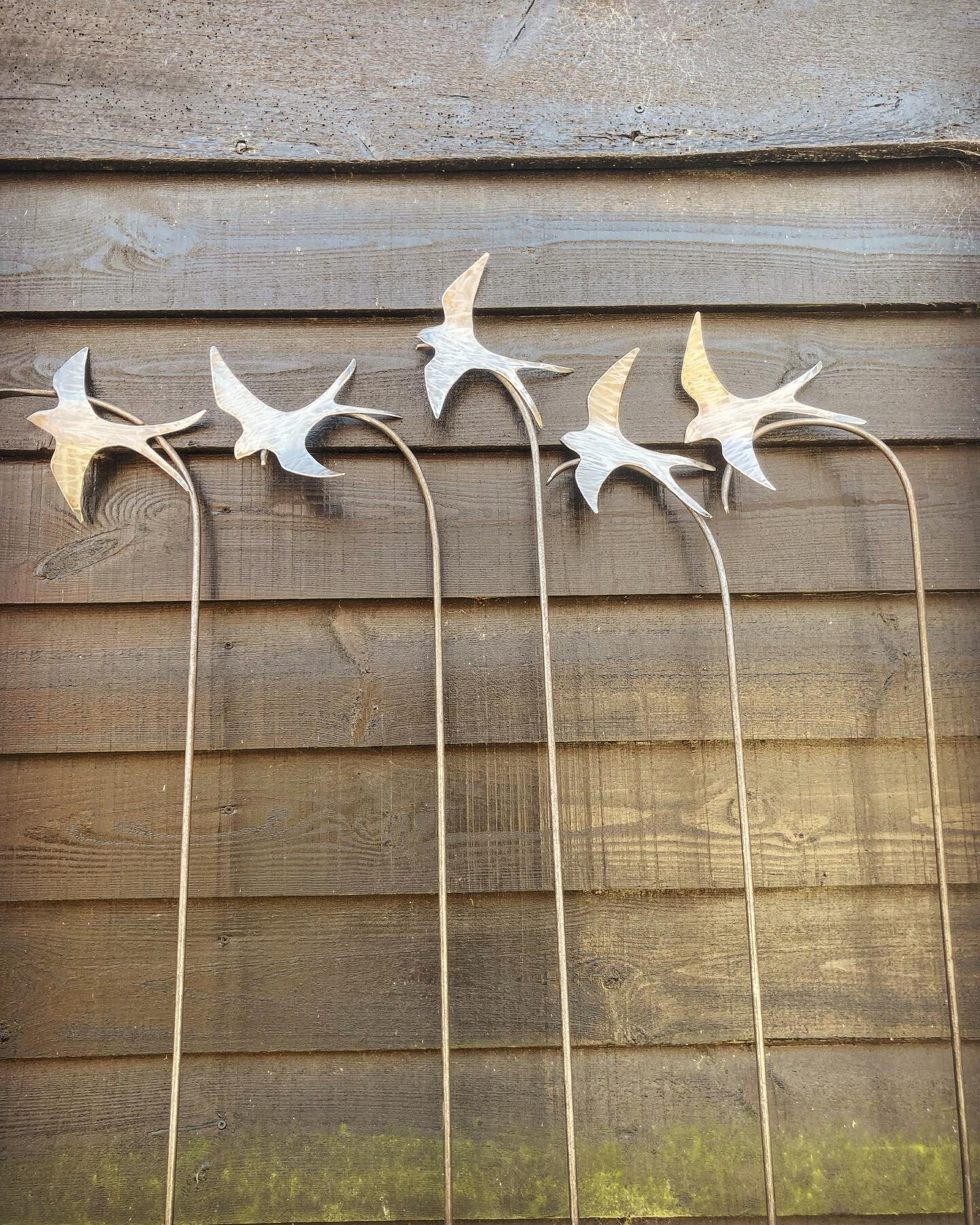 Flying swallows!
#swallow #swift #birdsculpture #gardensculpture #birdsofinstagram #metalwork #blacksmith #metalwork #gardendesignsideas #gardeninspiration #spring #sculpture #rtechwelding
