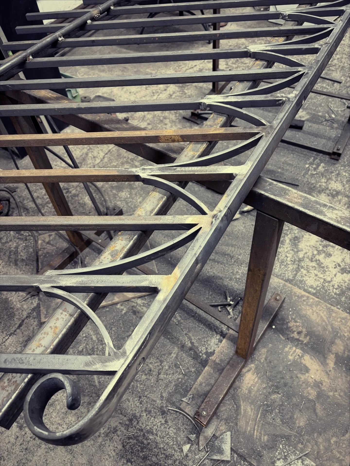 Handrail ready for the powdercoaters.