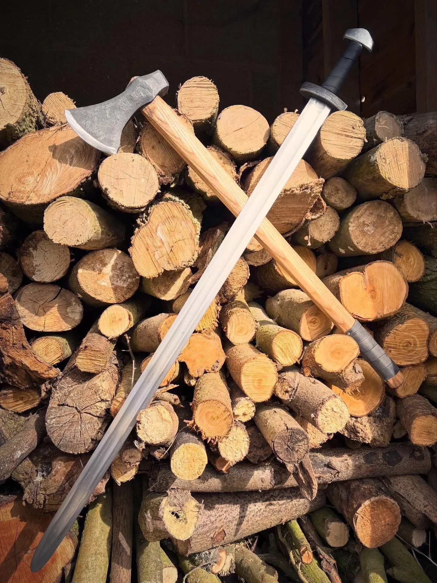 I had a lovely couple come on a course the other day who are having a Viking wedding in Norway.They made a sword and an axe for the ceremony!