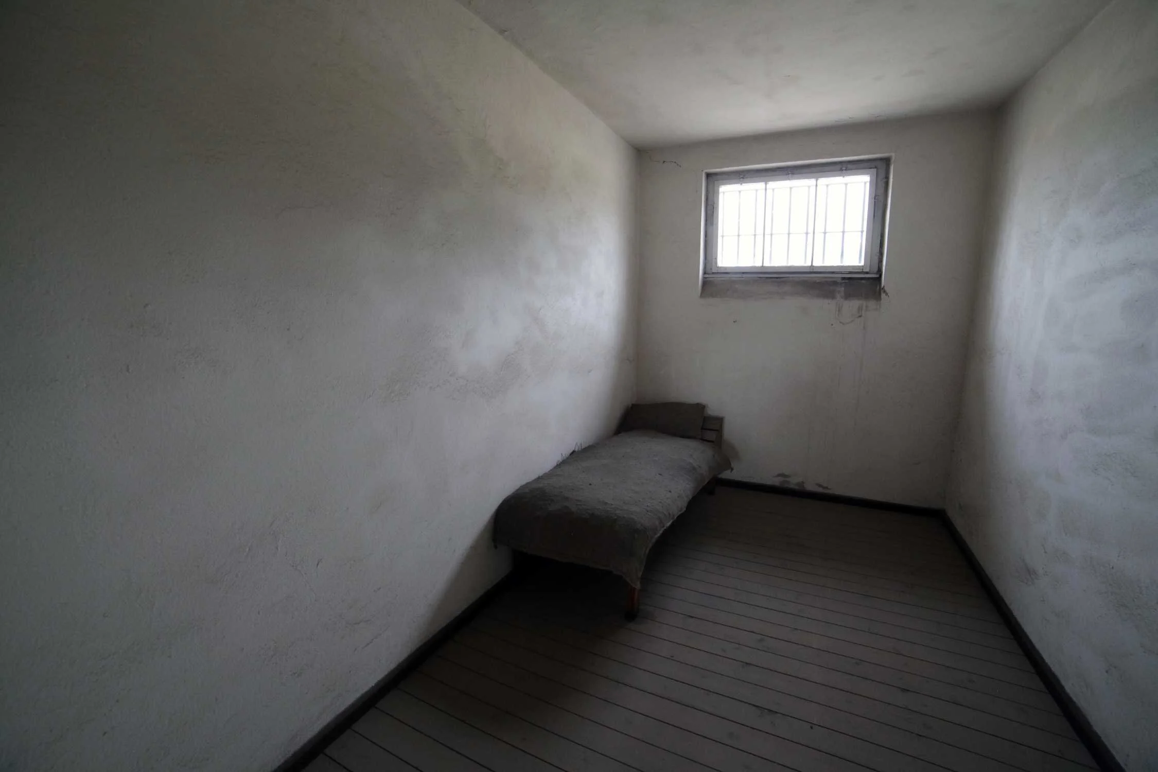 Prison cell at the Sachsenhausen Concentration Camp Memorial