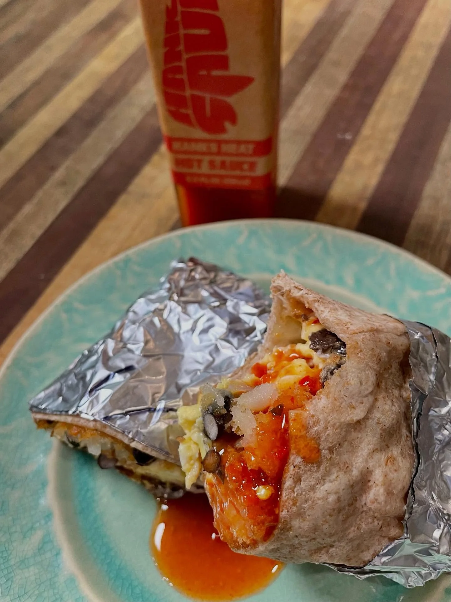🔥 Start your holiday weekend right! 🔥
Our breakfast burrito + Hank&rsquo;s Hot Sauce = the perfect kickstart to your day 🌯🌶️

Whether you&rsquo;re fueling up for adventure or just in it for the snacks, we&rsquo;ve got you covered &mdash; breakfas