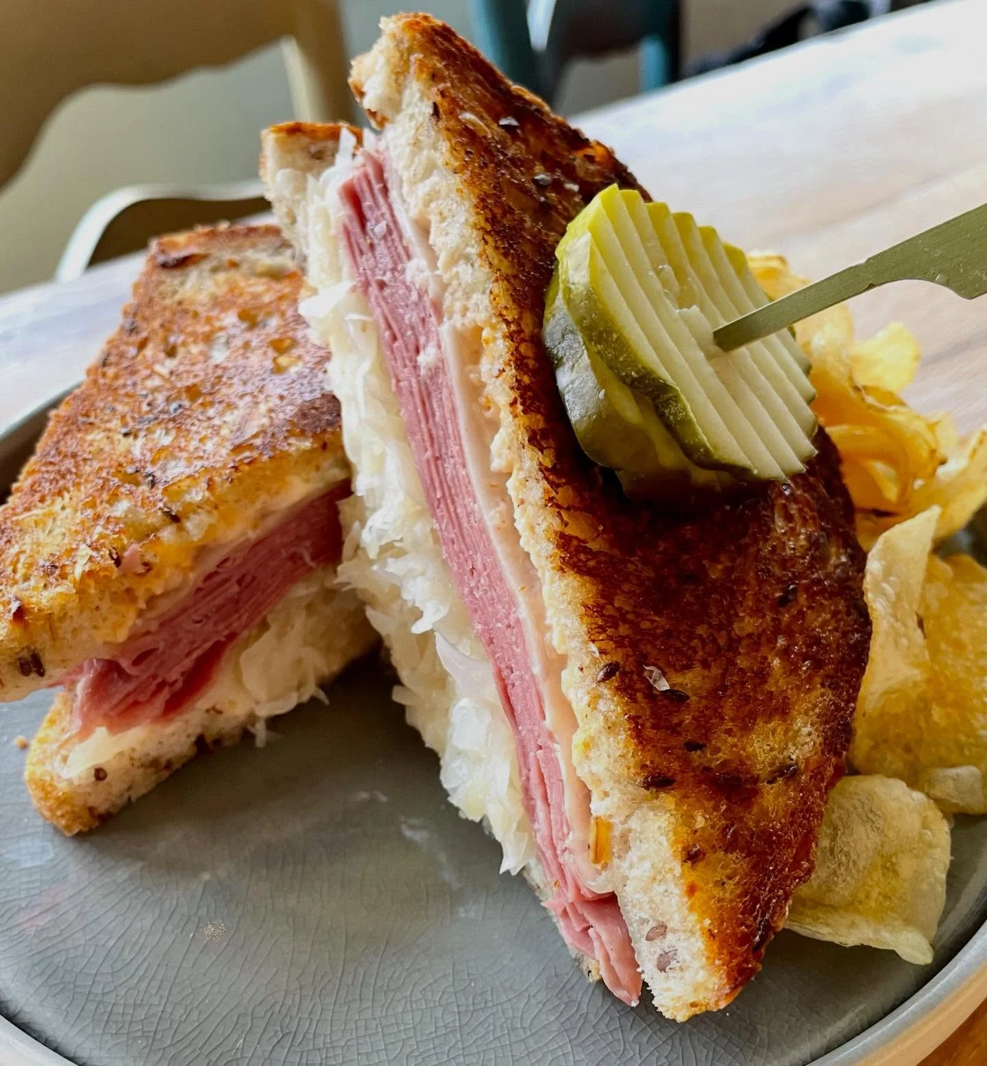 It&rsquo;s back&hellip; and better than ever. 🥪 The classic Reuben has returned!

Thinly sliced Corned Beef, melty Swiss, tangy kraut&mdash;basically sandwich perfection.

Swing by the market or snag one on DoorDash.

#Reuben #LocalEats #KennettSqua