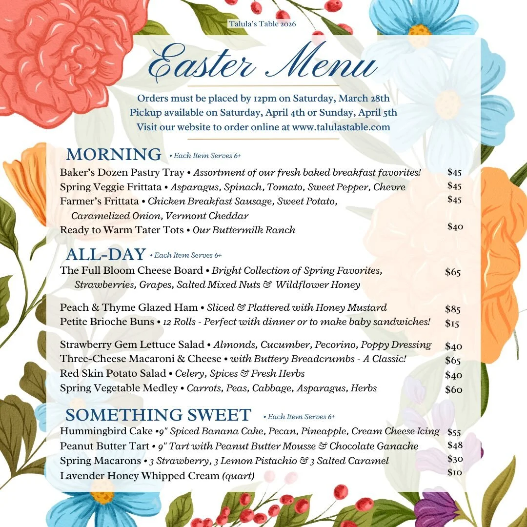 Easter is right around the corner, and we&rsquo;re here to make your table a little more delicious. 🐣🌷

Our Easter Catering menu is now available for pre-order &mdash; filled with spring favorites, seasonal sides, and plenty of sweet treats for the