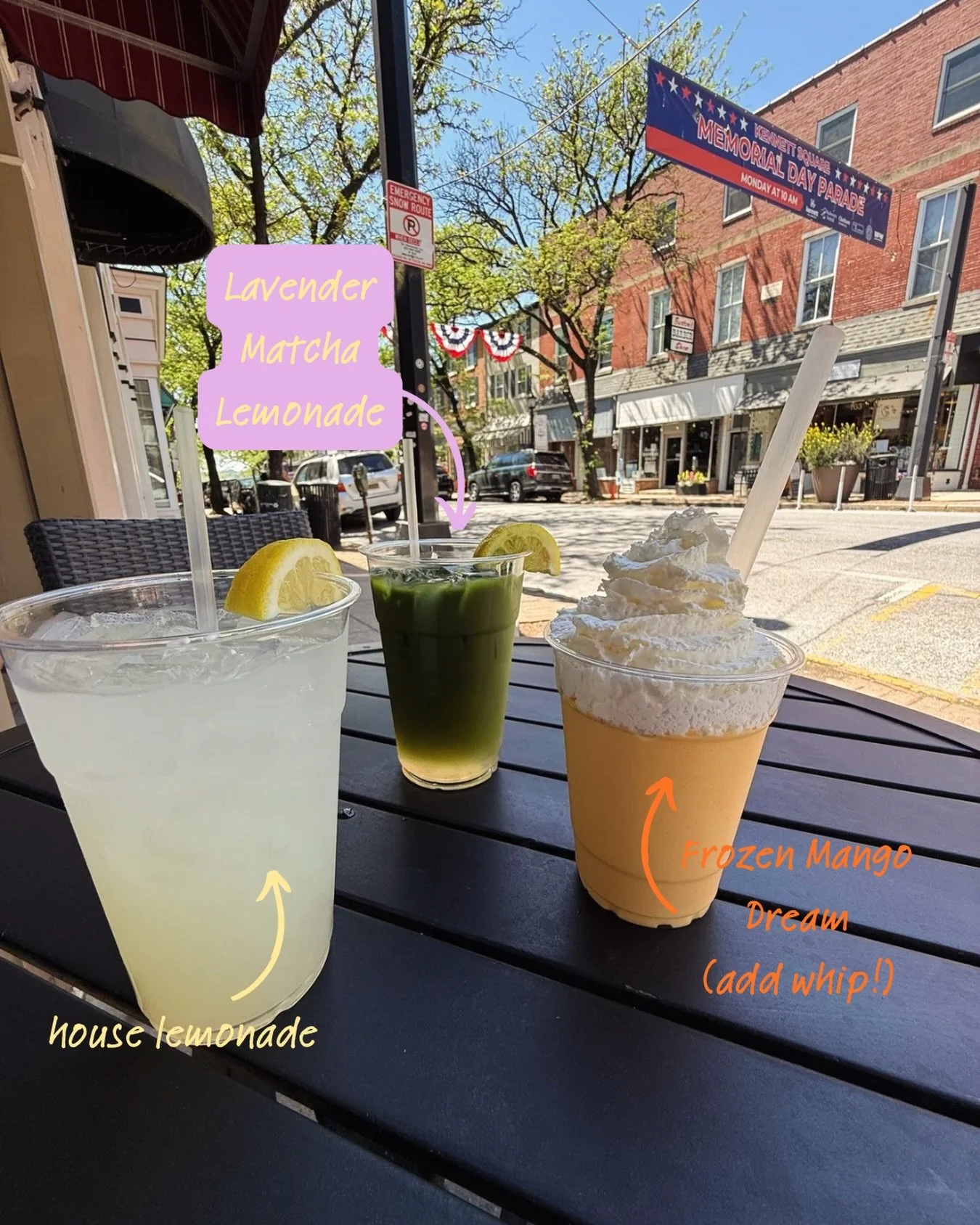 Our summer sips are working overtime in this heat wave 🥵☀️

Try our House Lemonade or Matcha Lemonade with any of our house syrups &mdash; we&rsquo;re currently loving lavender, but with strawberry, vanilla, cherry + ginger in the mix, it&rsquo;s ha