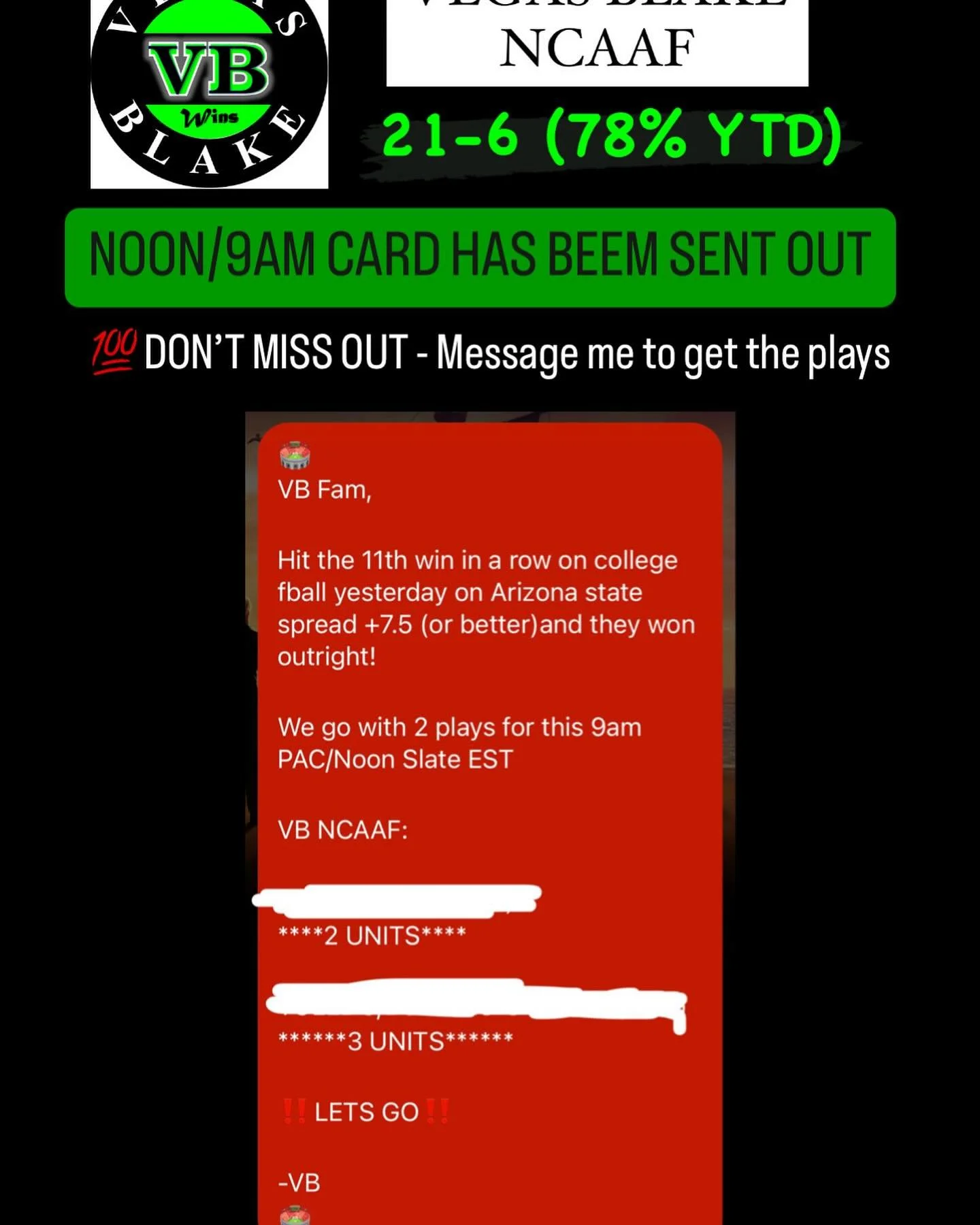 💯DONT MISS OUT - Message me for the plays! #ncaaf #ncaafootball #football #arizonastateuniversity #bet #betting #handicapper #picks #winners #win #profit #sportsbetting #sportsbets #sportsbet #sportsbettingadvice #sportsbettingtips #bettingexpert  #
