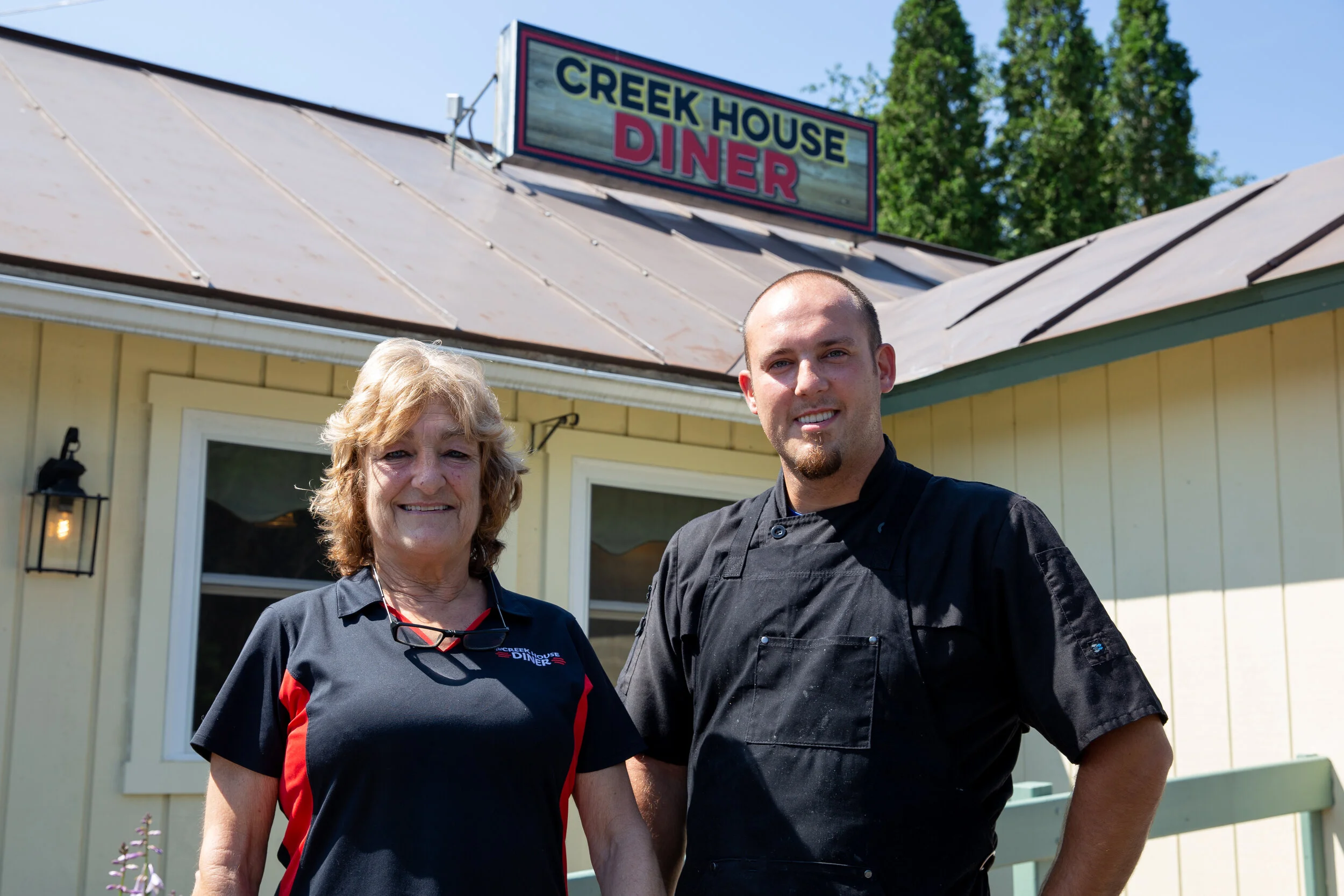 Chef preparing food at Creek House Diner