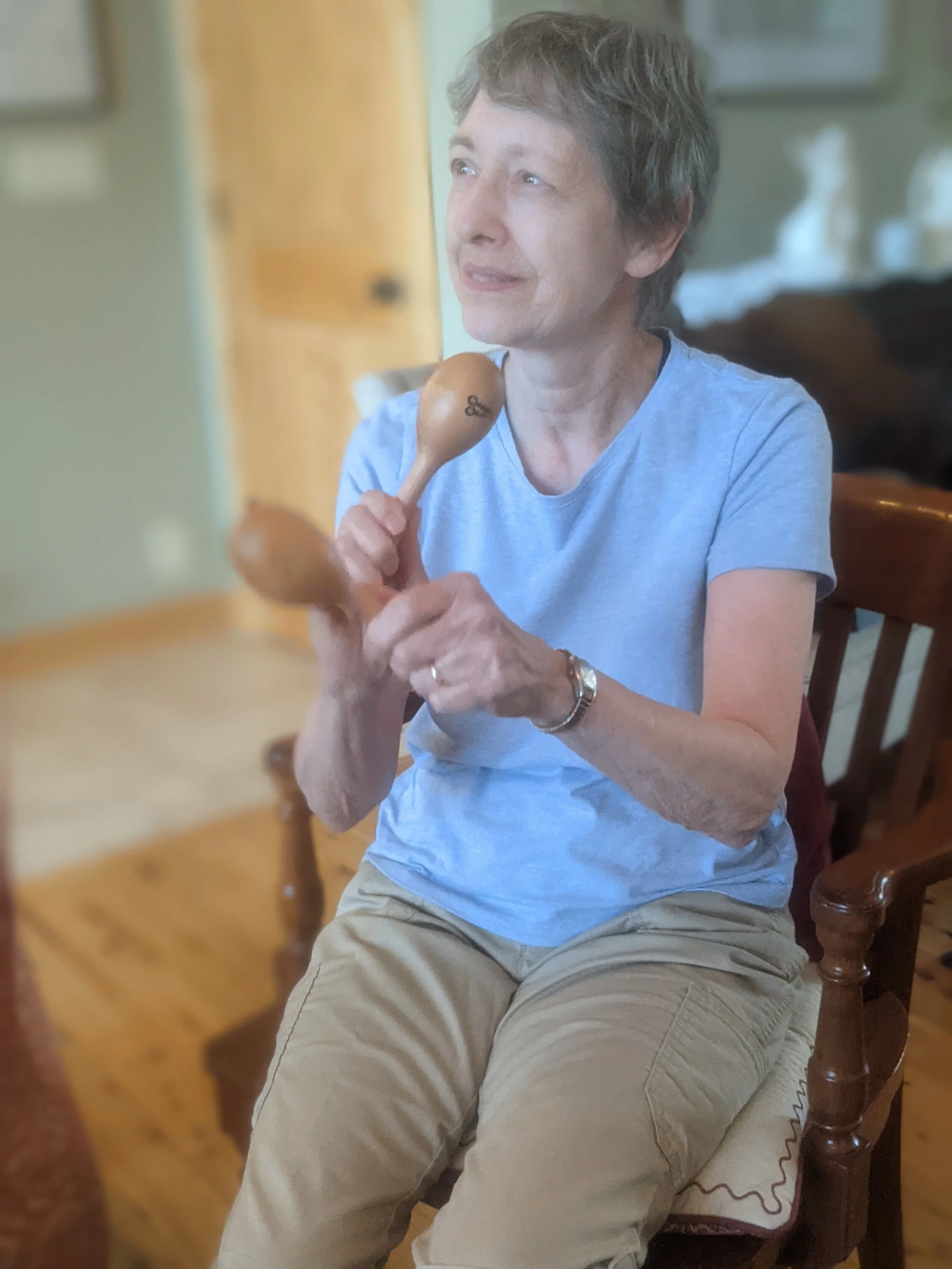 Karen Playing Maracas